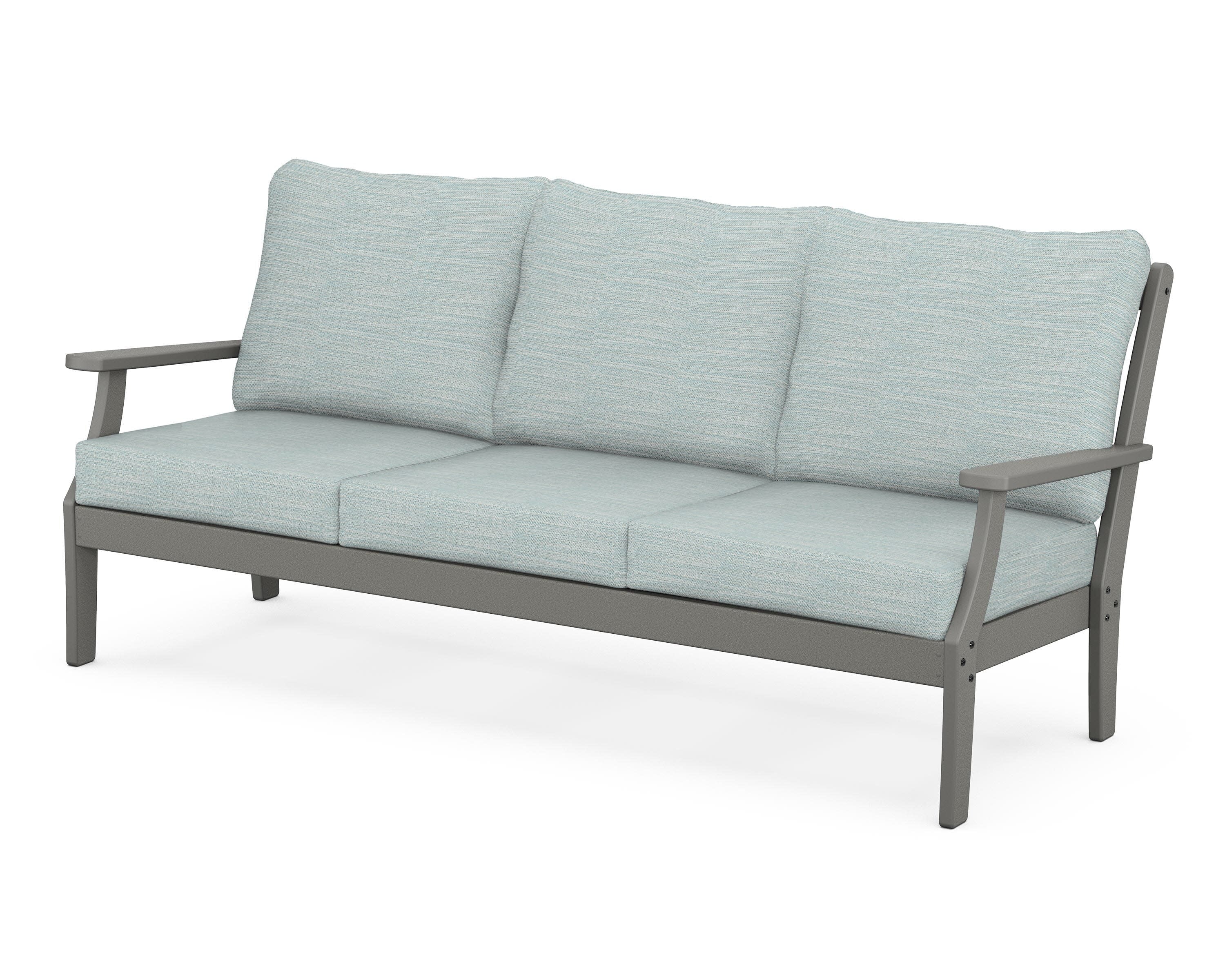 Braxton Deep Seating Sofa in Slate Grey / Soothe Mist