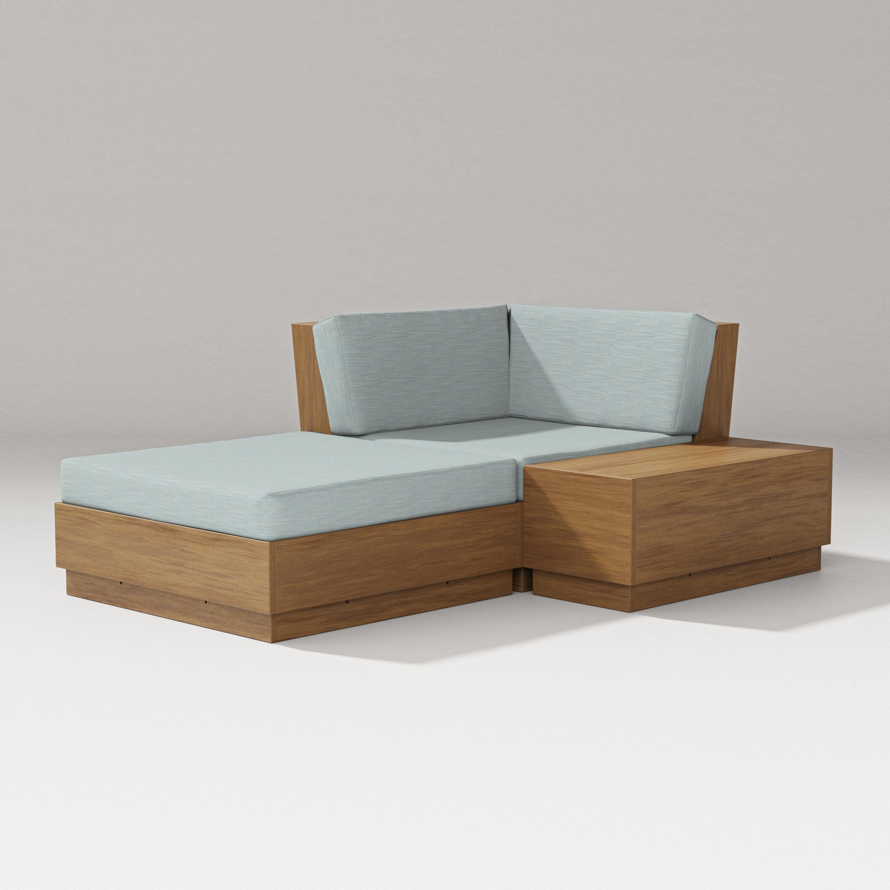 Elevate Corner Chaise in Natural / Soothe Mist