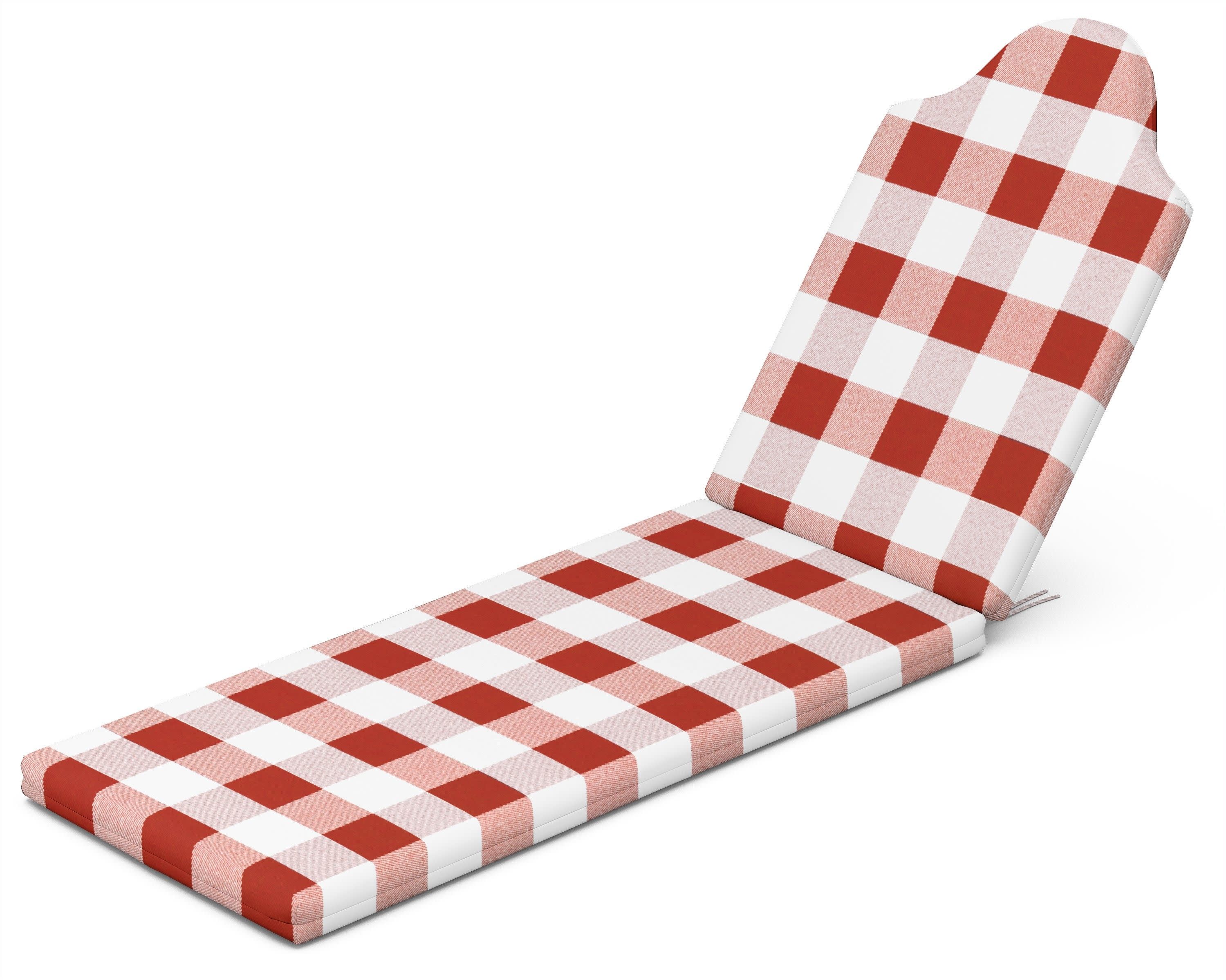 Chaise Cushion in Buffalo Plaid Crimson