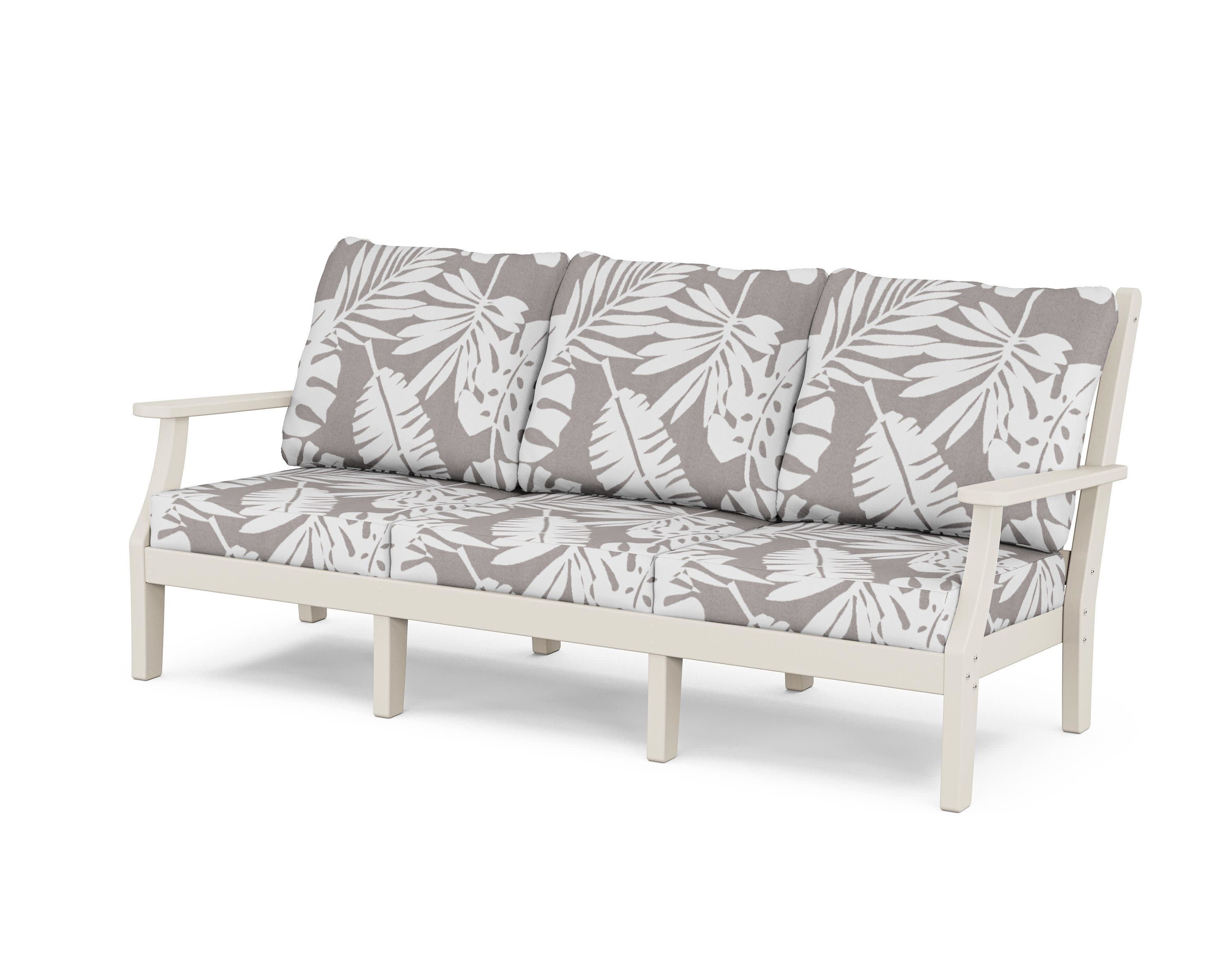 Wovendale Deep Seating Sofa in Sand / Leaf Grey Mist