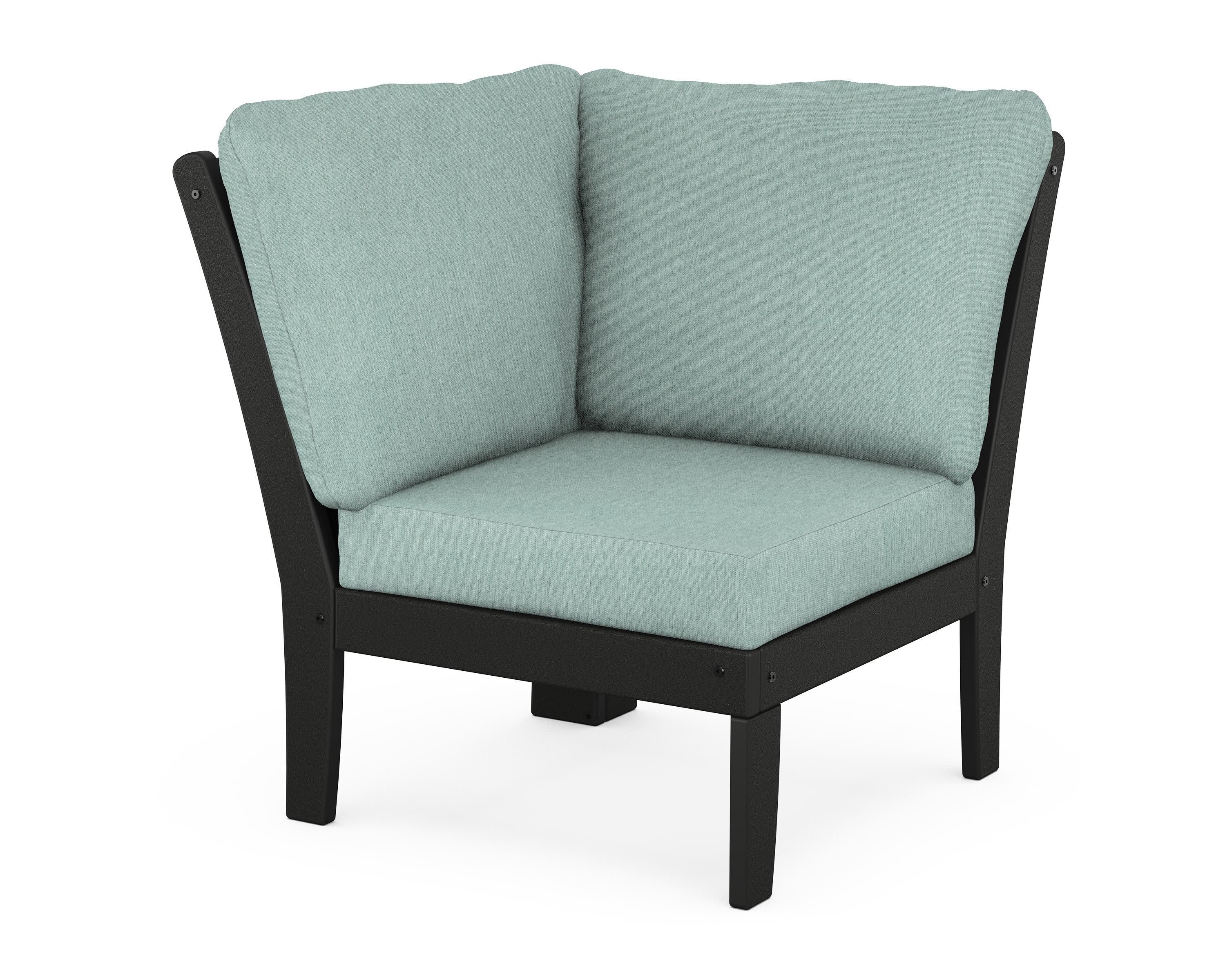 Braxton Modular Corner Chair in Black / Glacier Spa