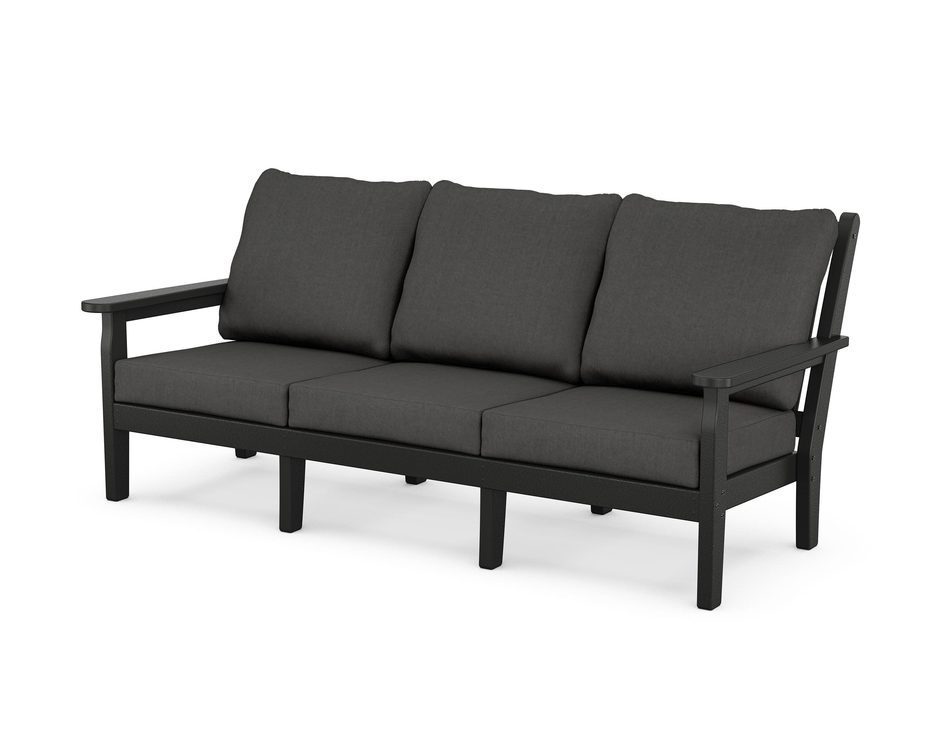 Chippendale Deep Seating Sofa in Black / Spectrum Carbon