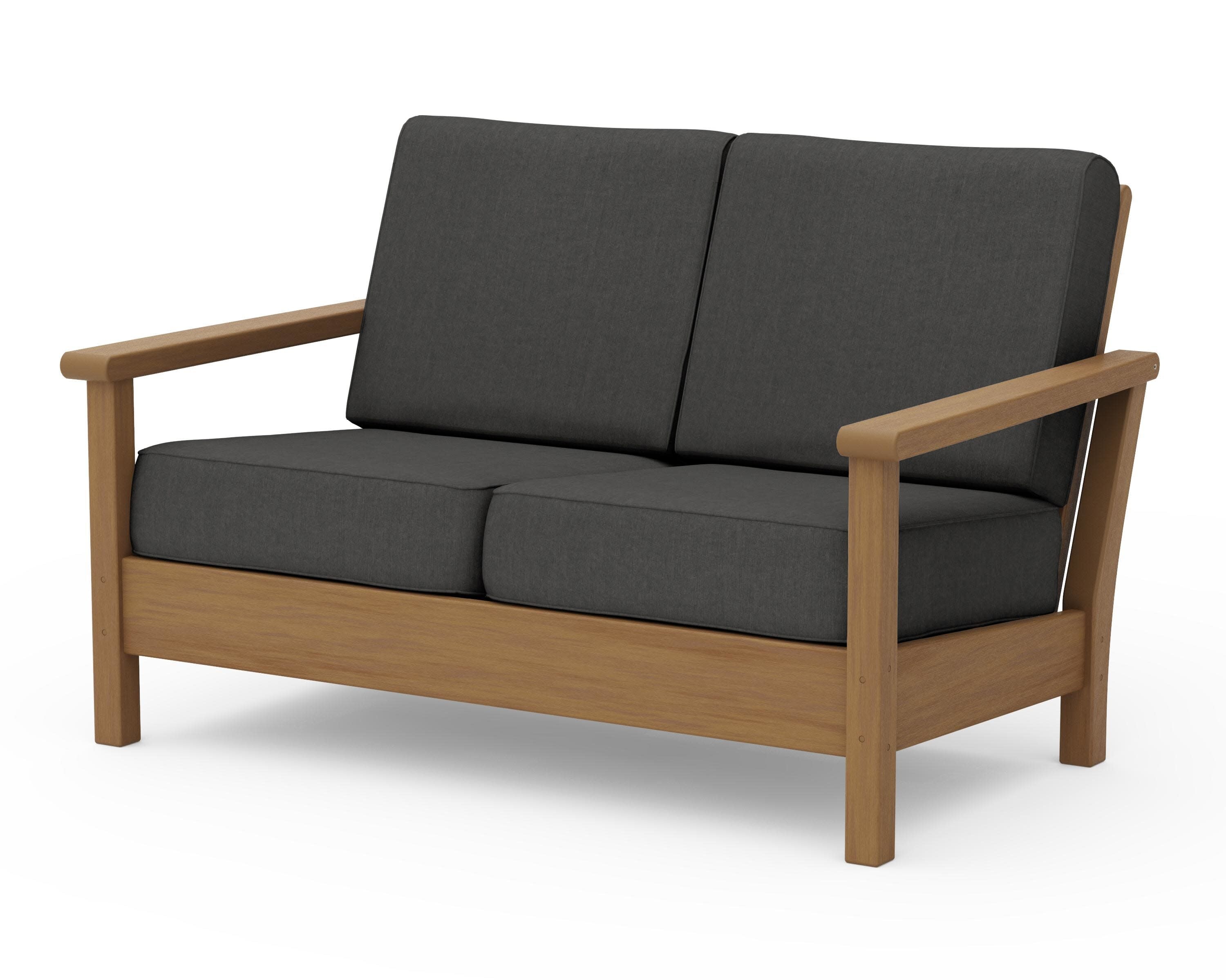 Harbour Deep Seating Loveseat in Natural / Spectrum Carbon