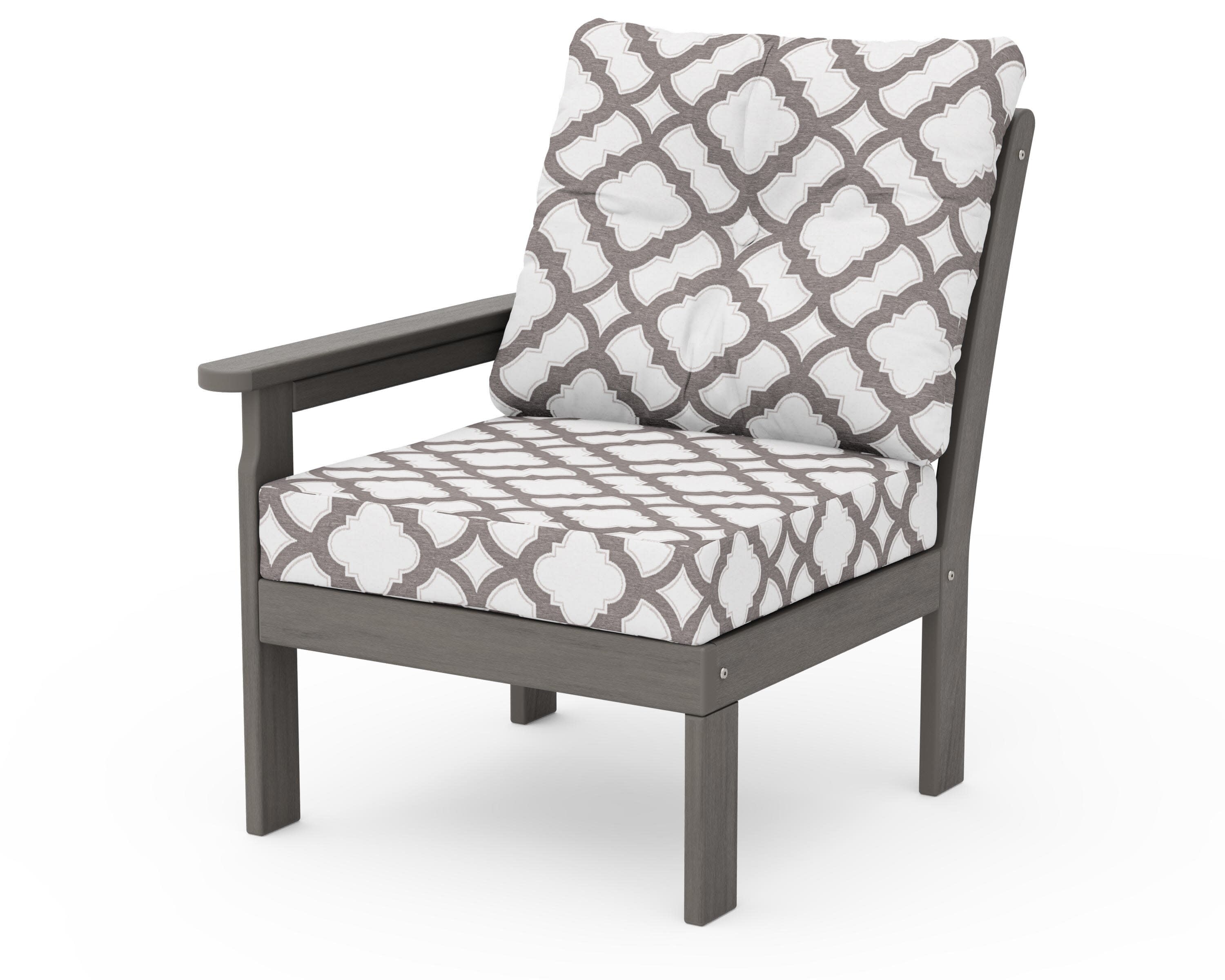 Vineyard Modular Left Arm Chair in Driftwood / Trellis Grey Mist