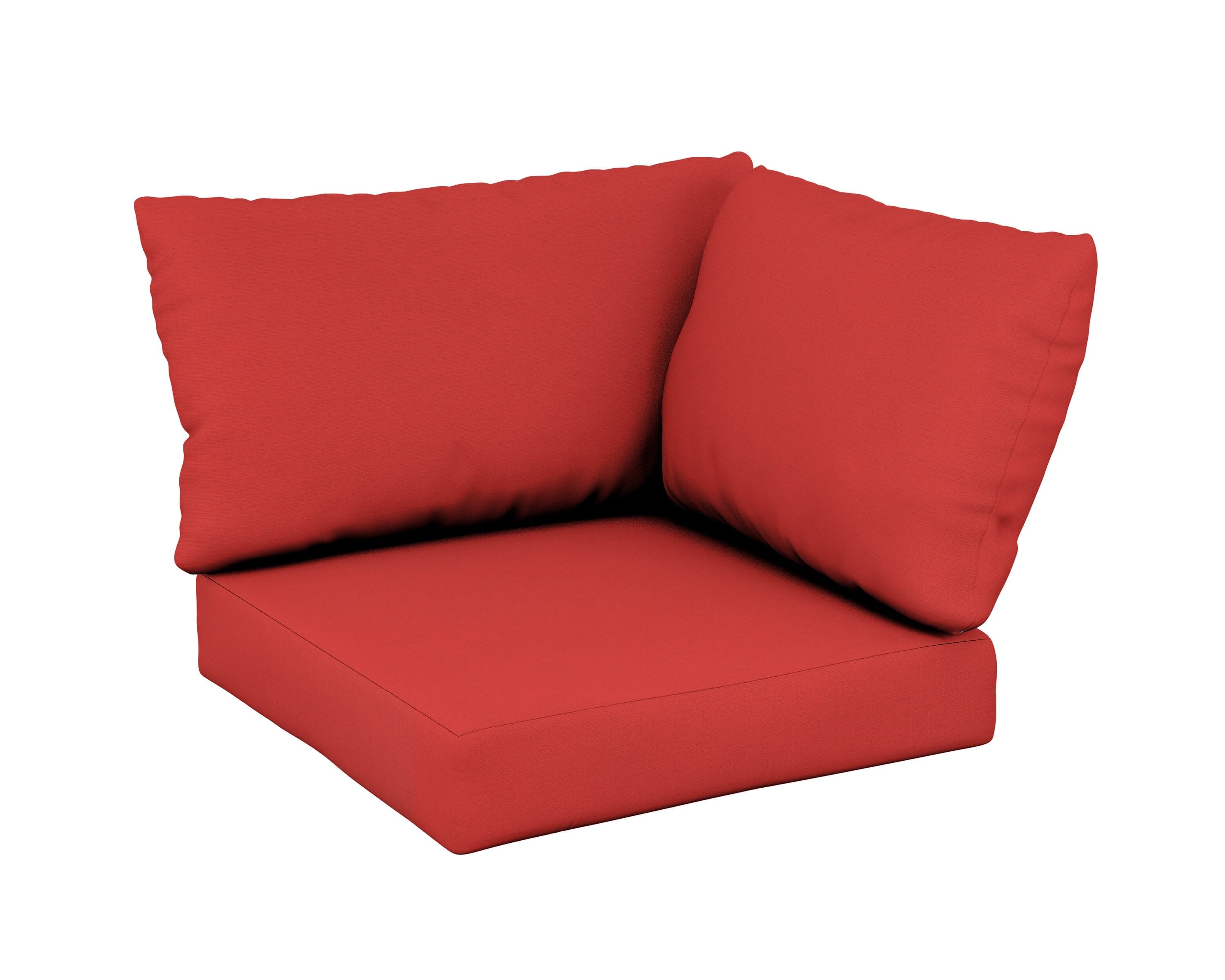 Modular Corner Cushion Set in Crimson Linen