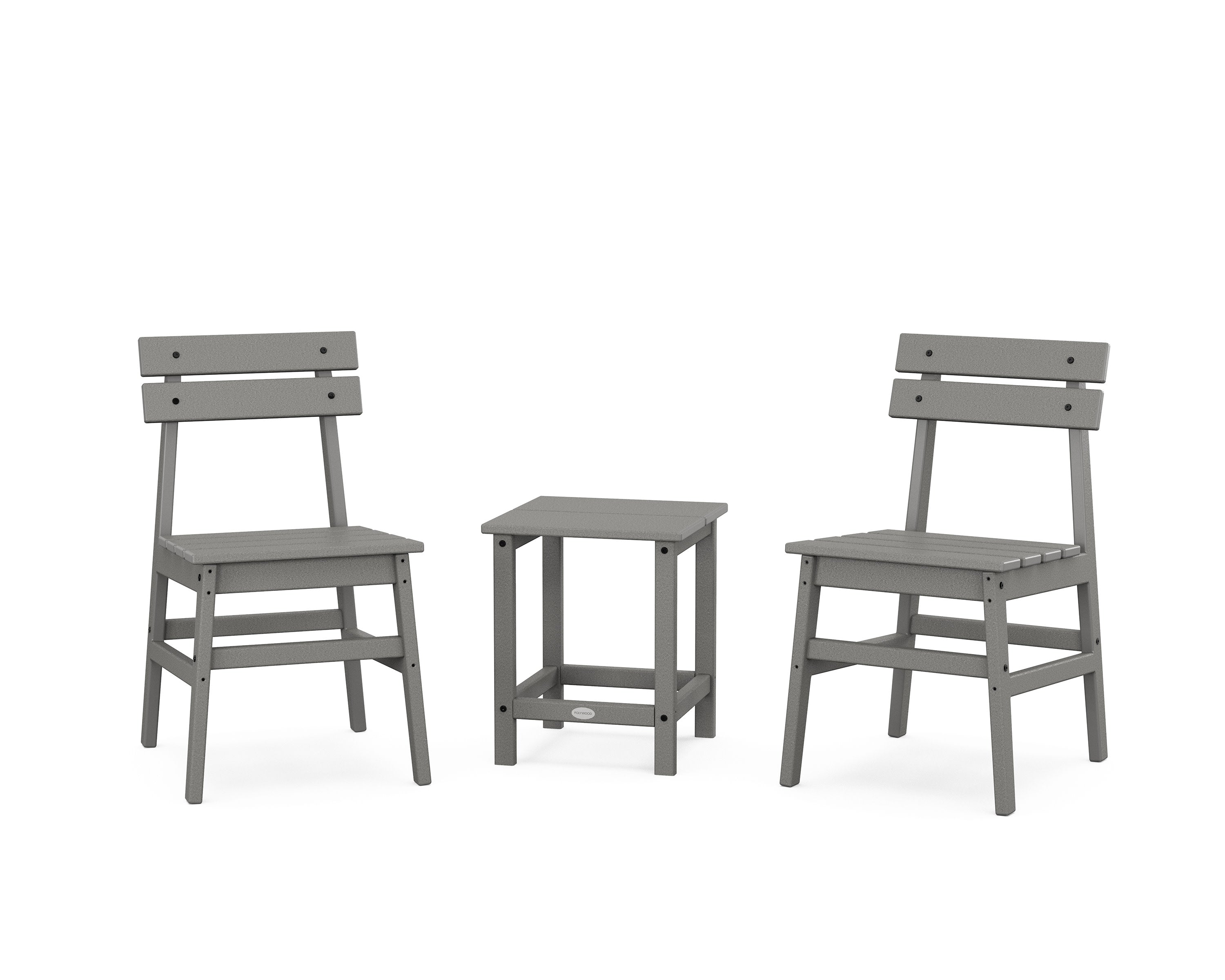 Modern Studio Plaza Chair 3-Piece Seating Set in Slate Grey