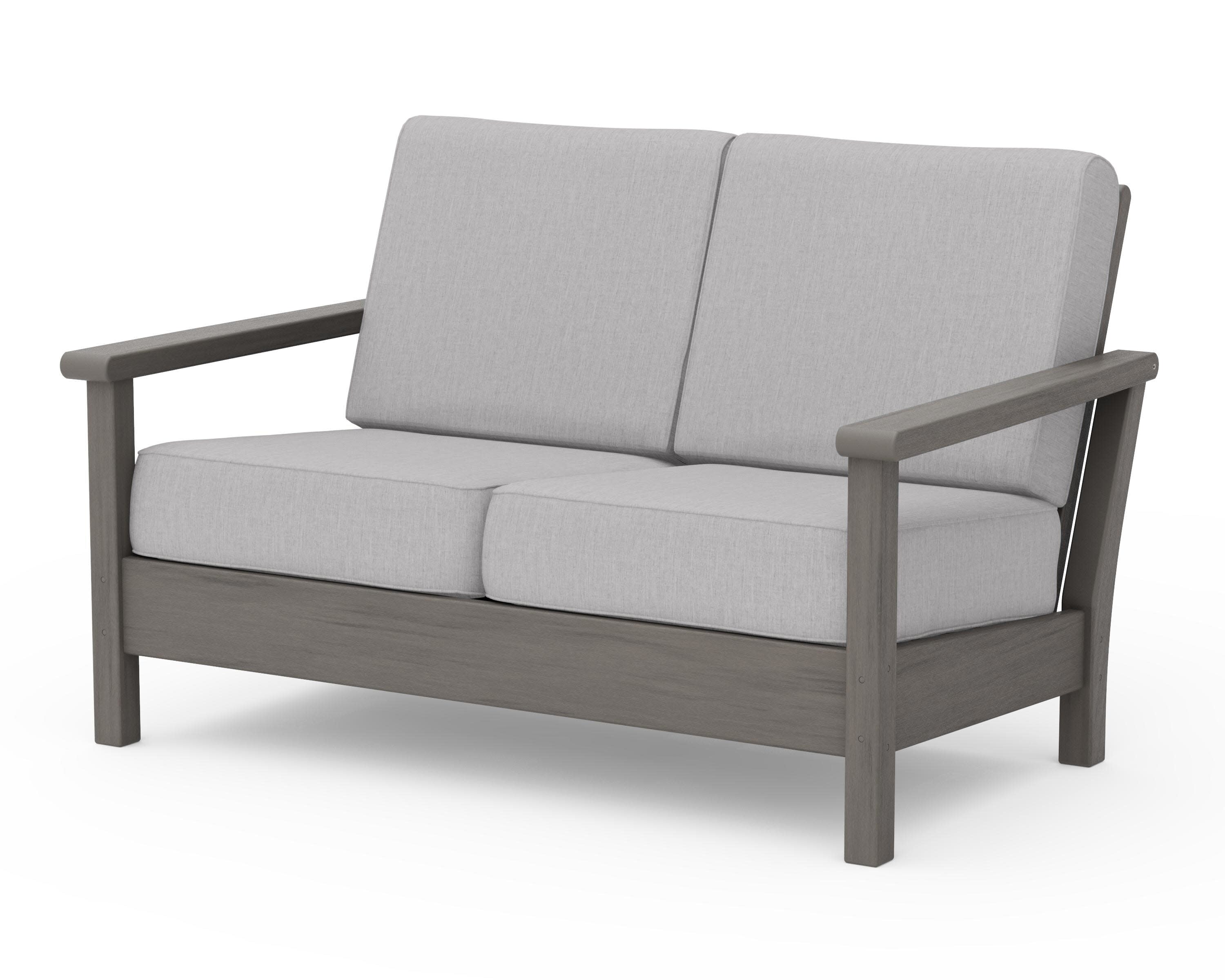 Harbour Deep Seating Loveseat in Driftwood / Granite