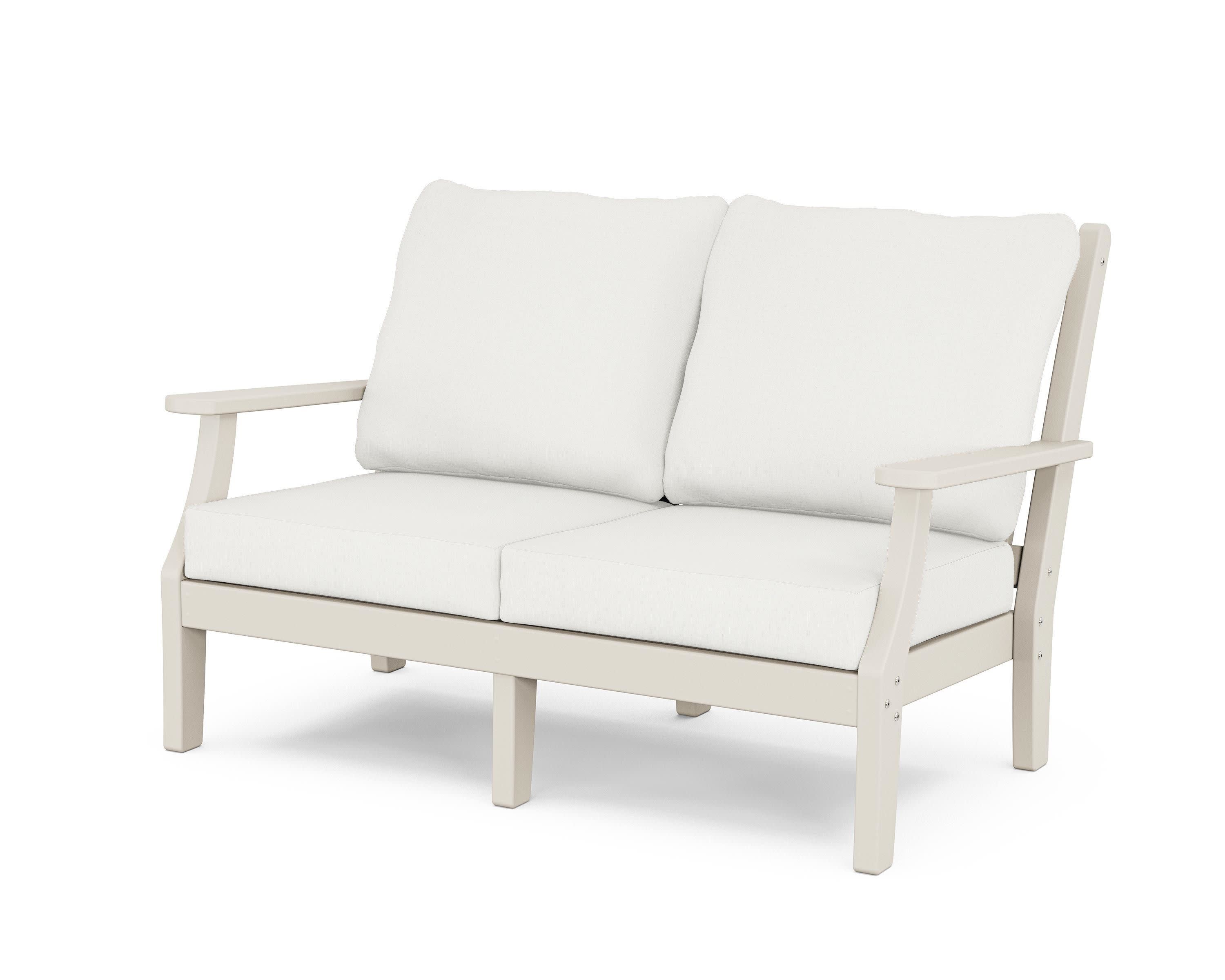 Wovendale Deep Seating Loveseat in Sand / Natural Linen
