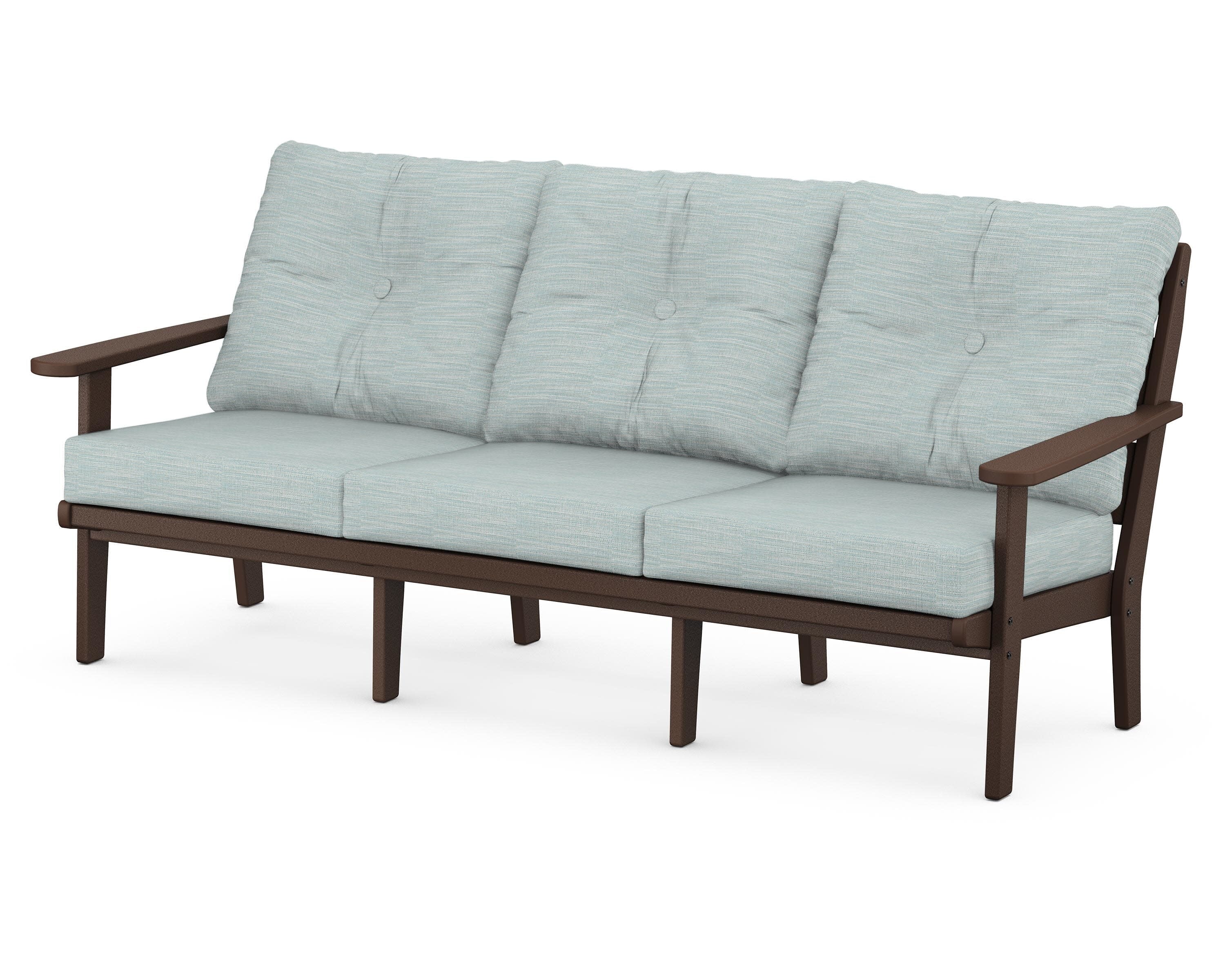 Lakeside Deep Seating Sofa in Mahogany / Soothe Mist