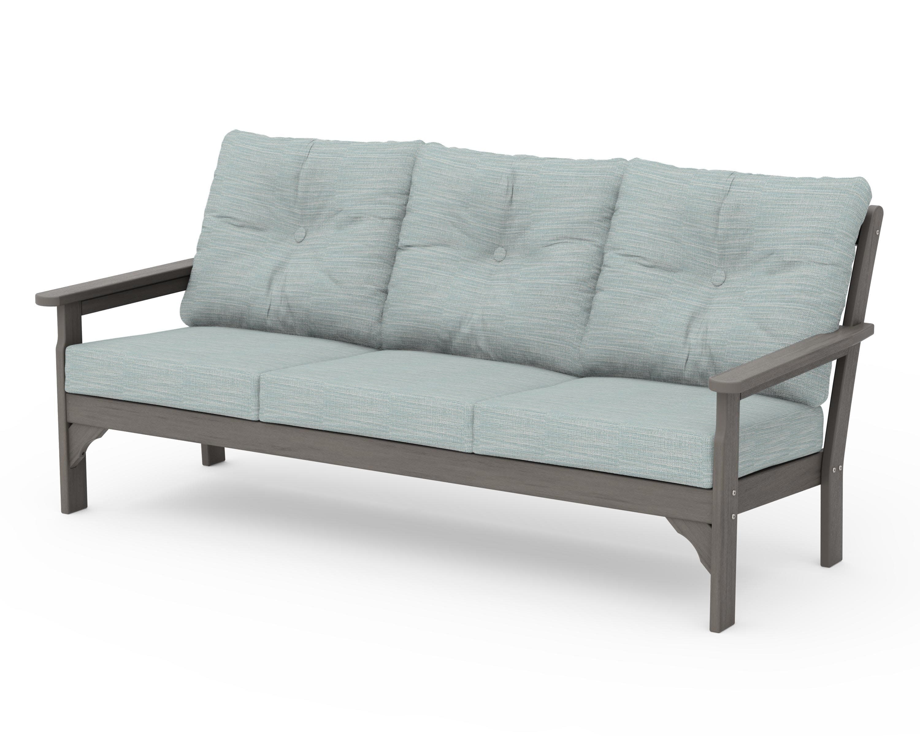 Vineyard Deep Seating Sofa in Driftwood / Soothe Mist