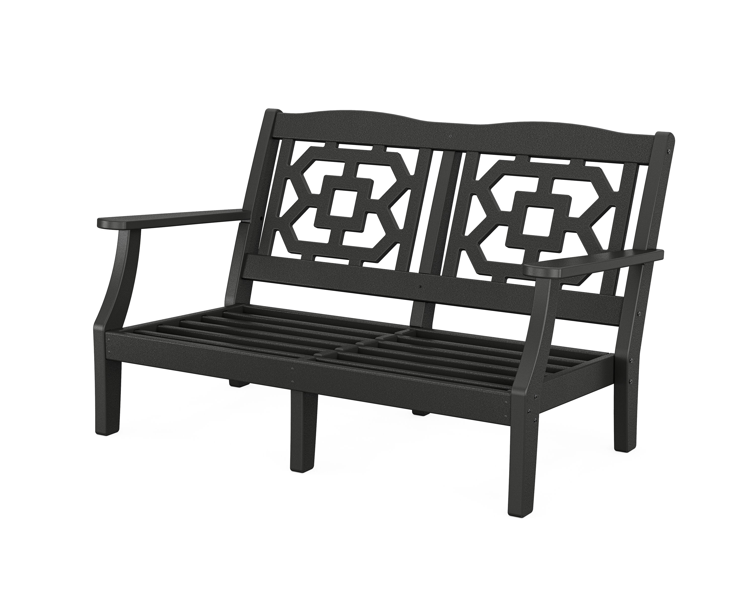 Chinoiserie Deep Seating Loveseat Frame in Black