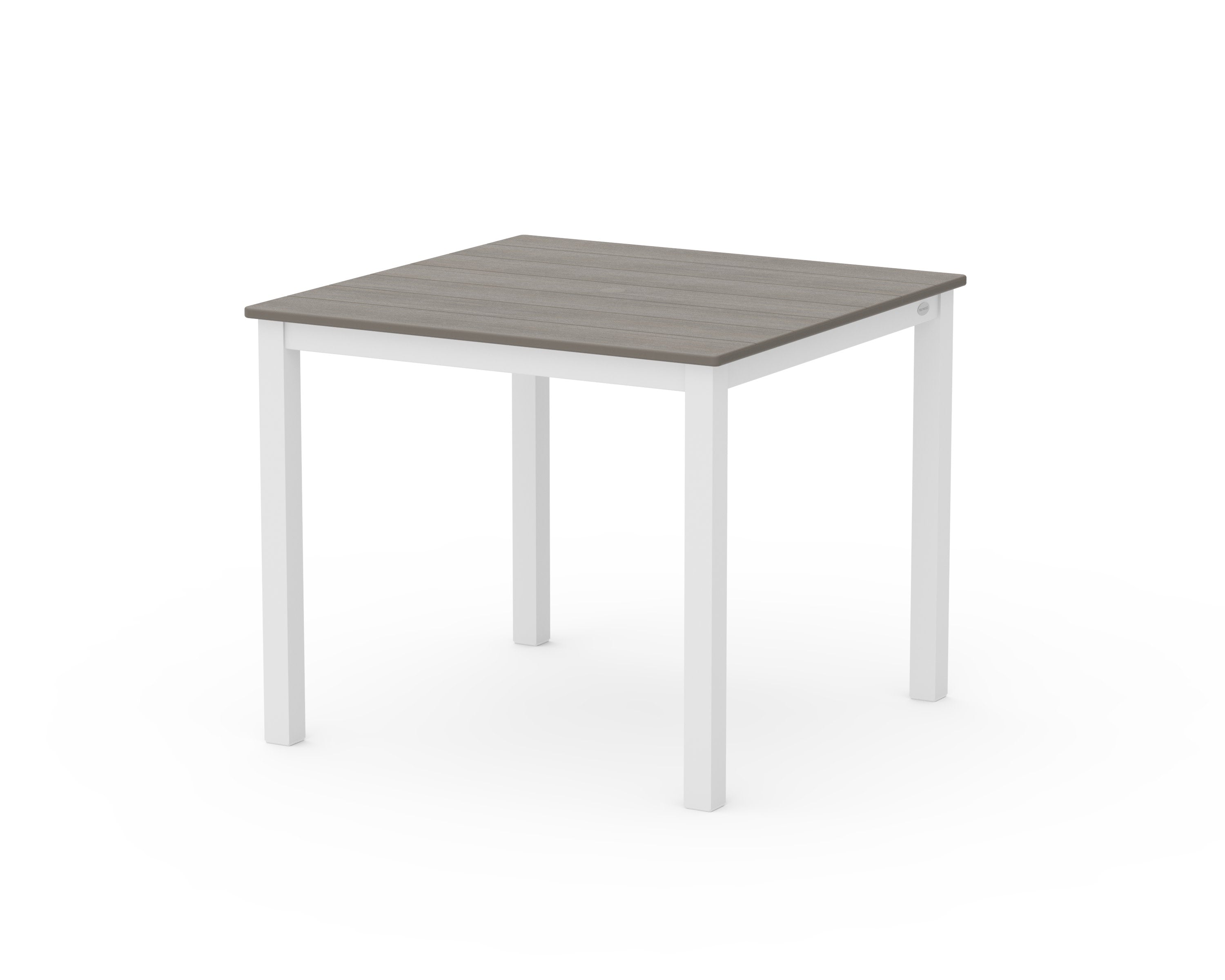 Main Street 36" x 36" Dining Table in White / Driftwood