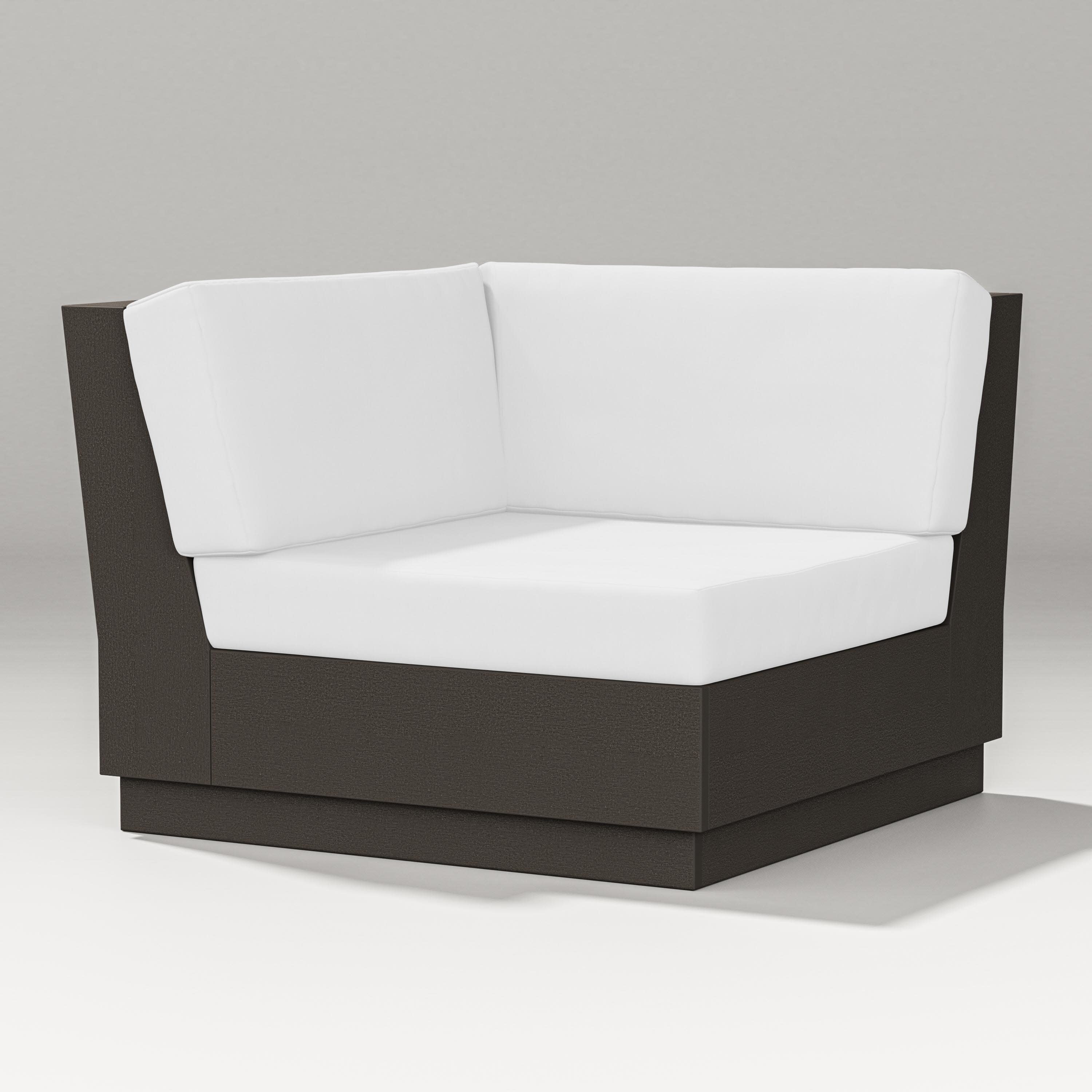 Elevate Modular Corner Chair in Vintage Coffee / Natural