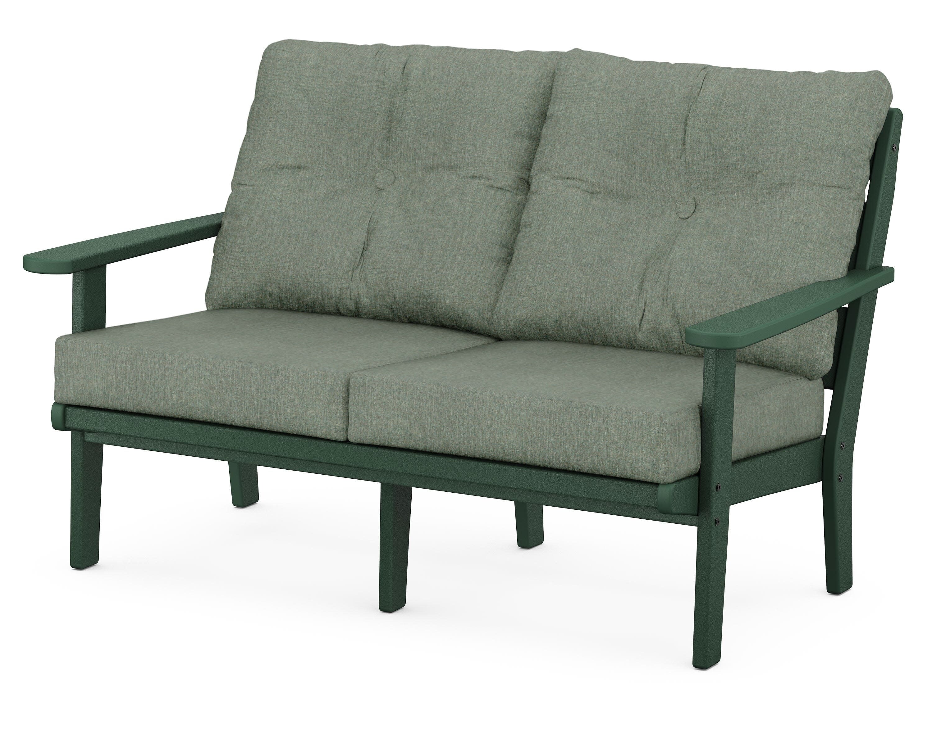 Lakeside Deep Seating Loveseat in Green / Cast Sage