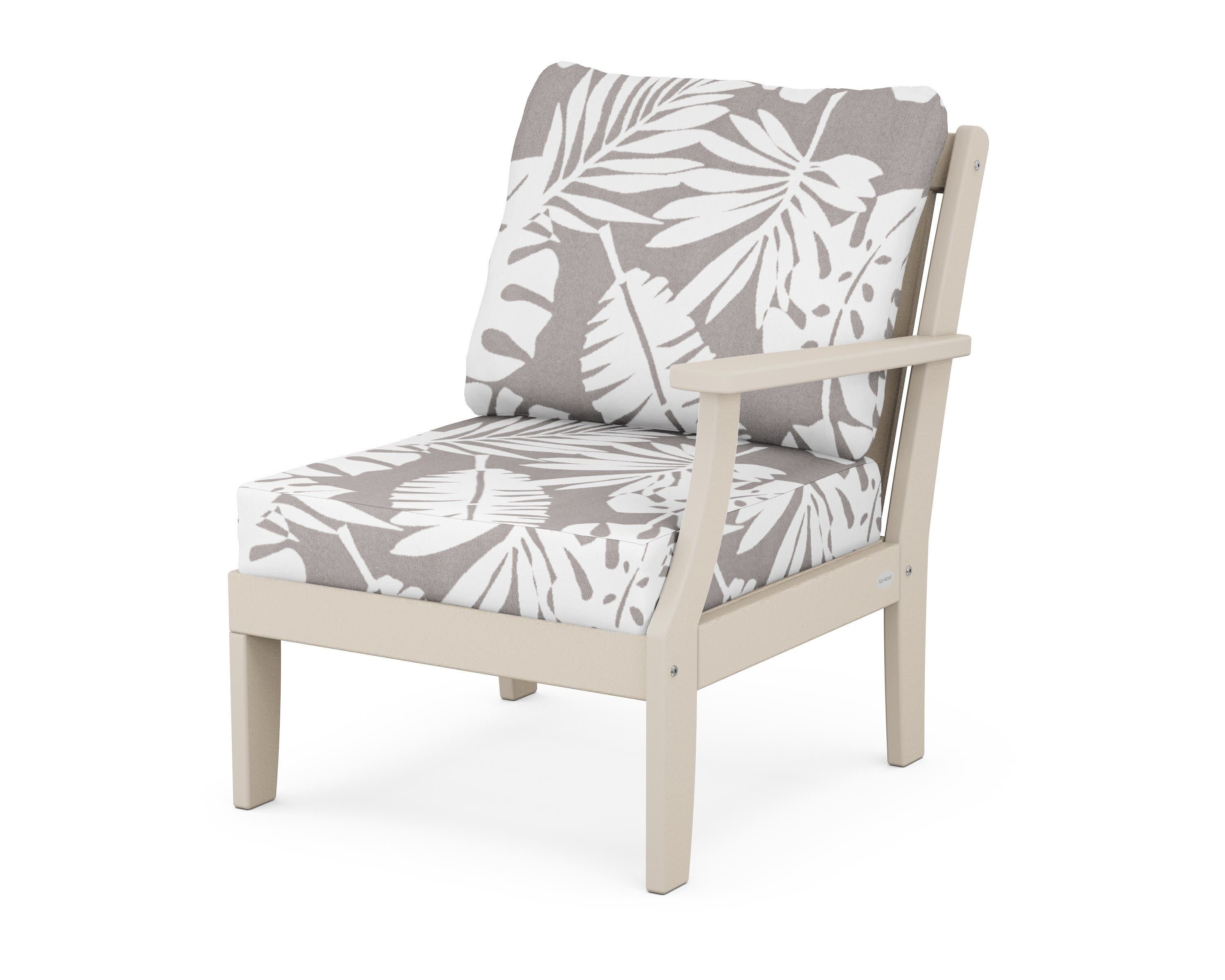 Braxton Modular Right Arm Chair in Sand / Leaf Grey Mist