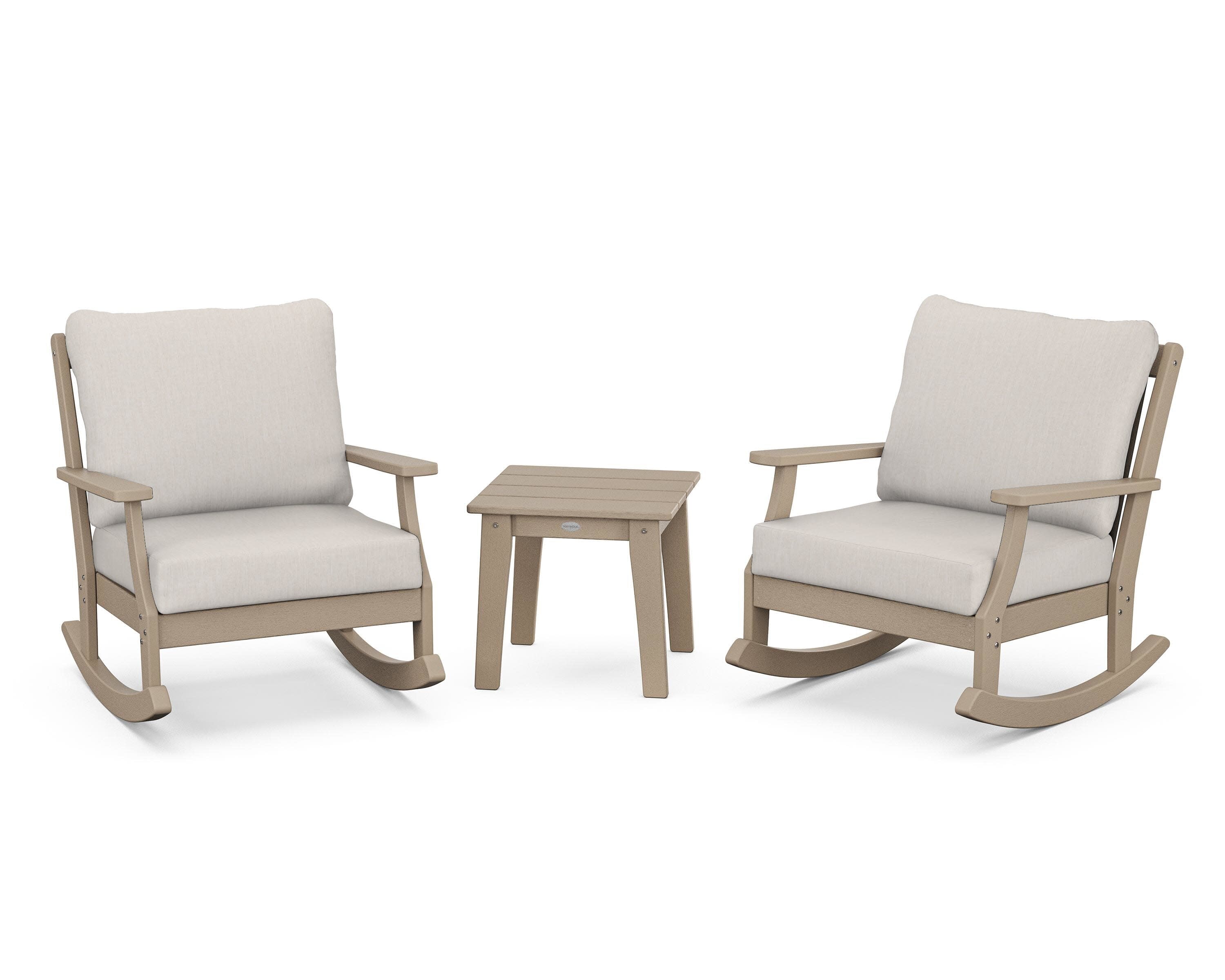 Braxton 3-Piece Deep Seating Rocker Set in Vintage Sahara / Cast Ash