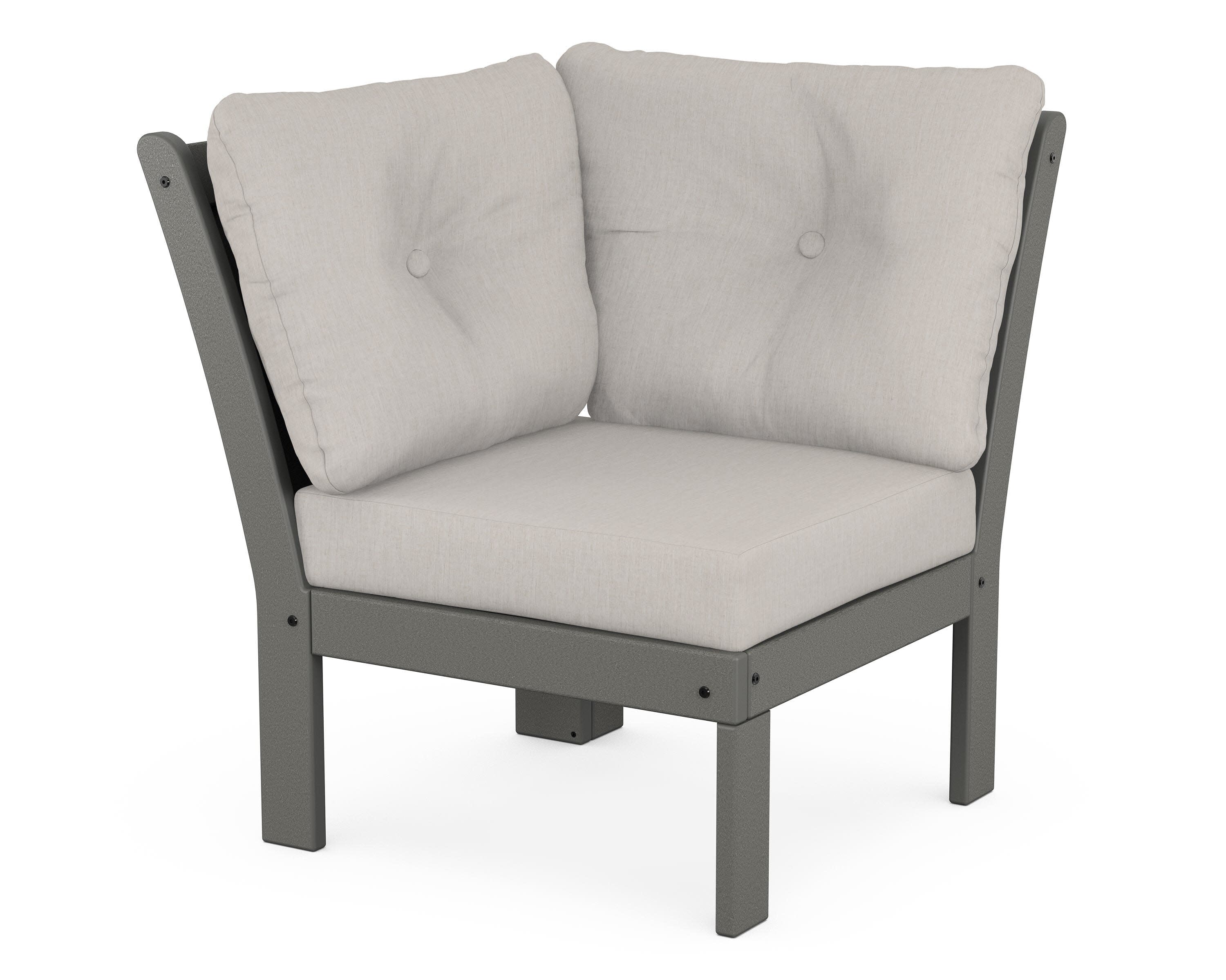 Vineyard Modular Corner Chair in Slate Grey / Cast Ash