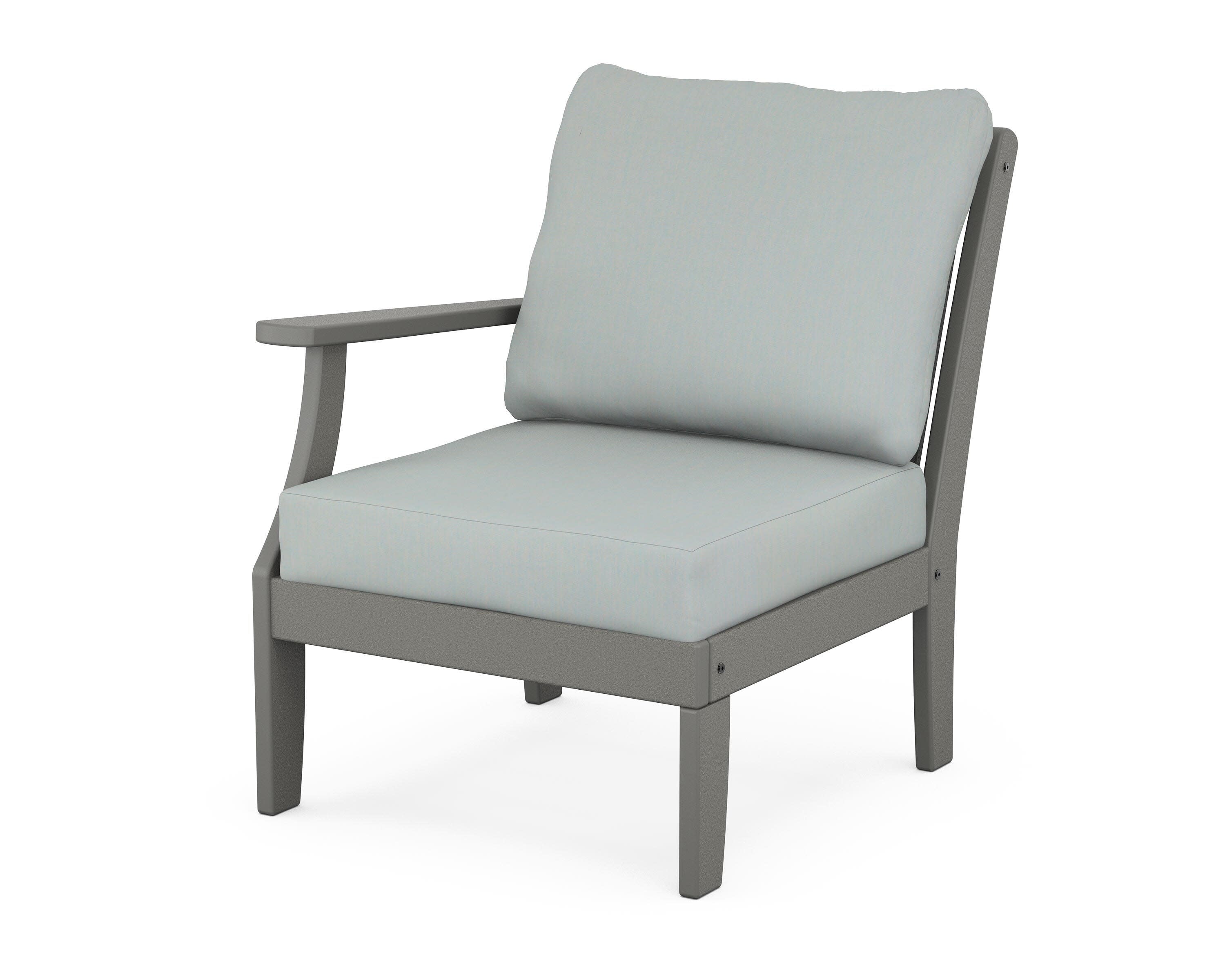 Braxton Modular Left Arm Chair in Slate Grey / Spa