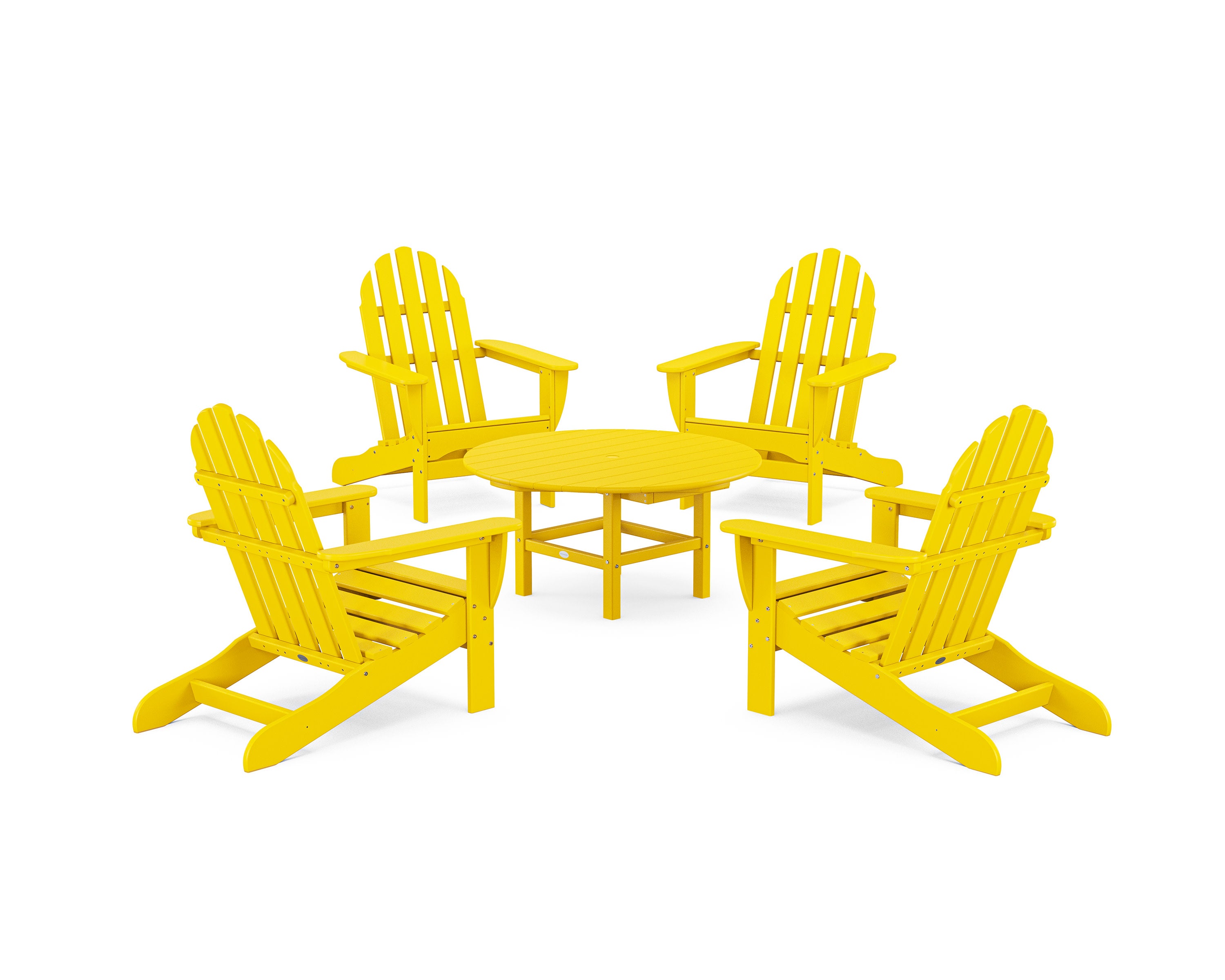 Classic Adirondack 5-Piece Conversation Set in Lemon