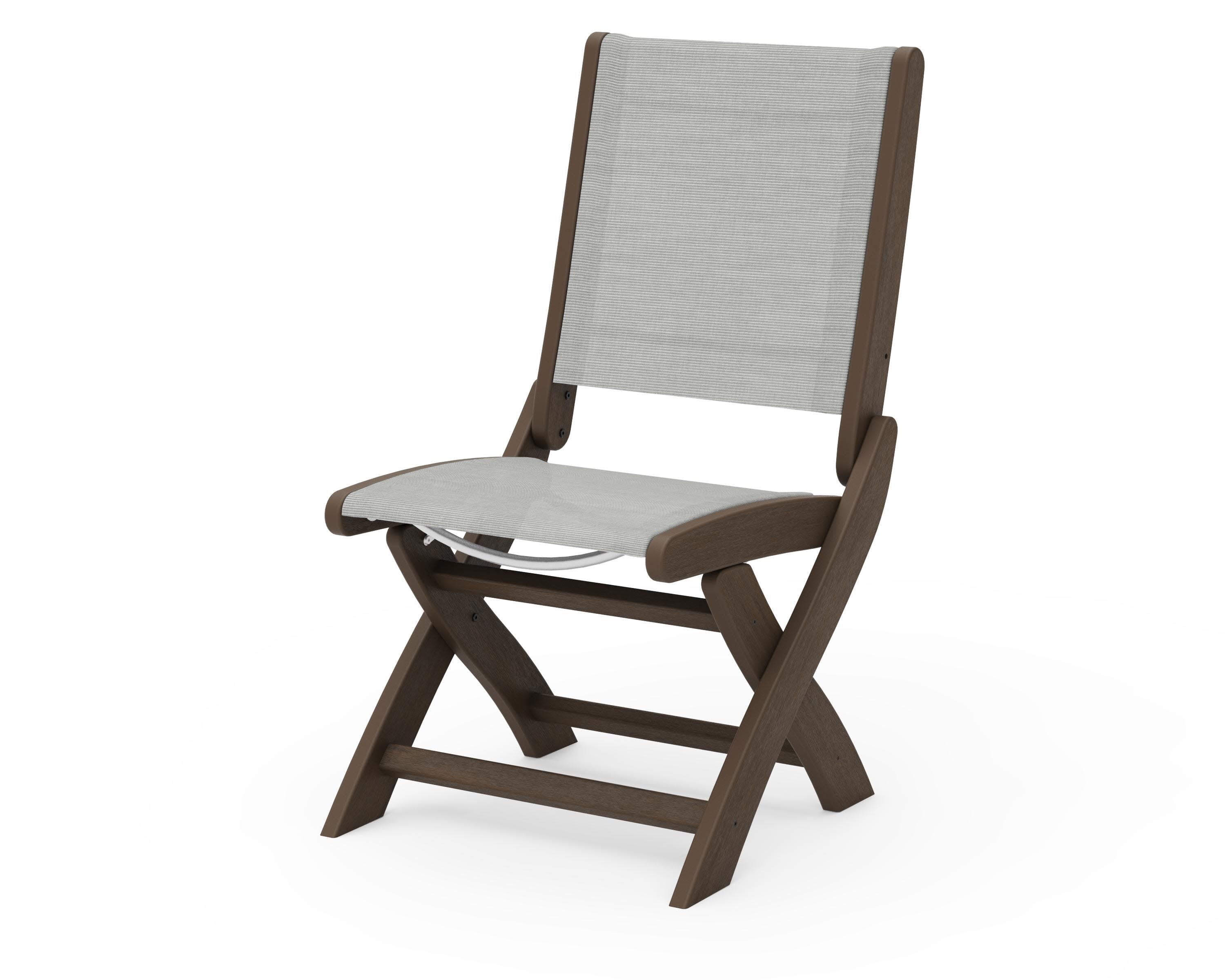 Coastal Folding Side Chair in Kona / Metallic Sling