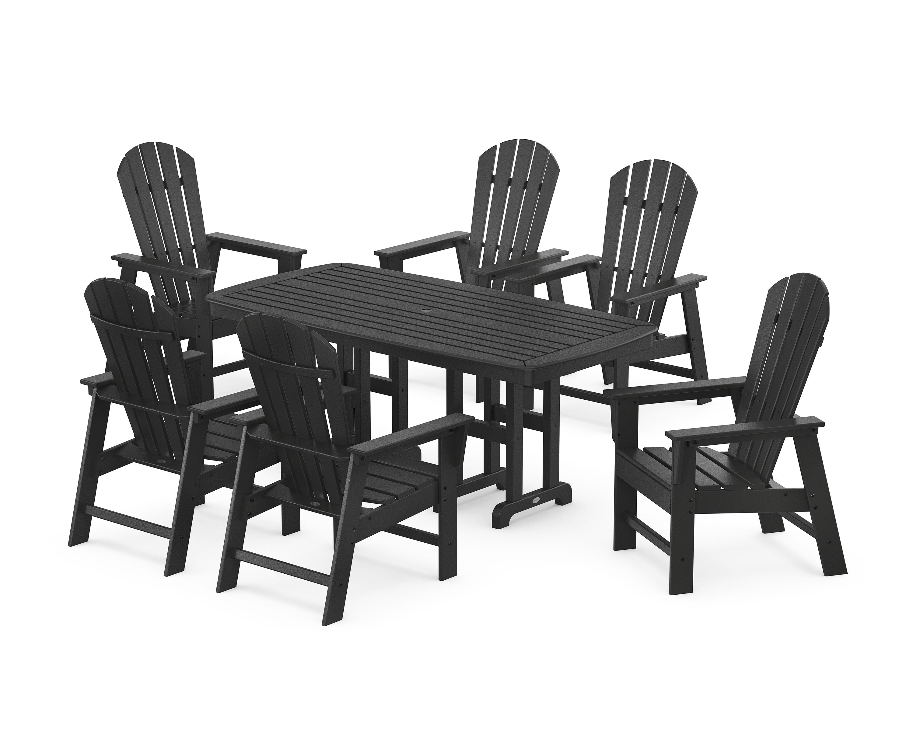 South Beach 7-Piece Dining Set in Black