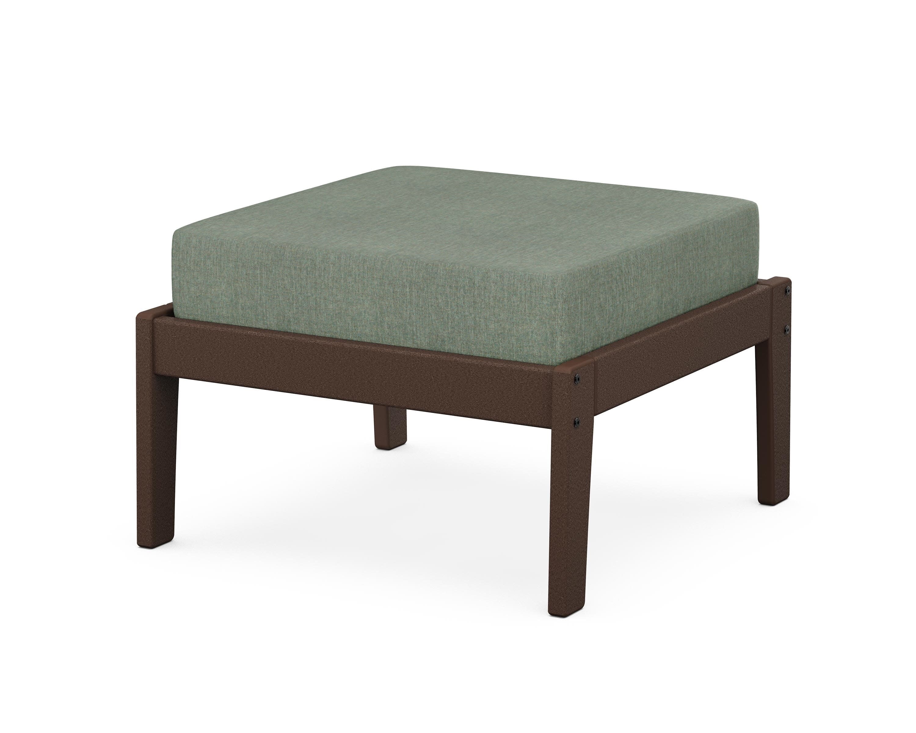 Deep Seating Ottoman in Mahogany / Cast Sage