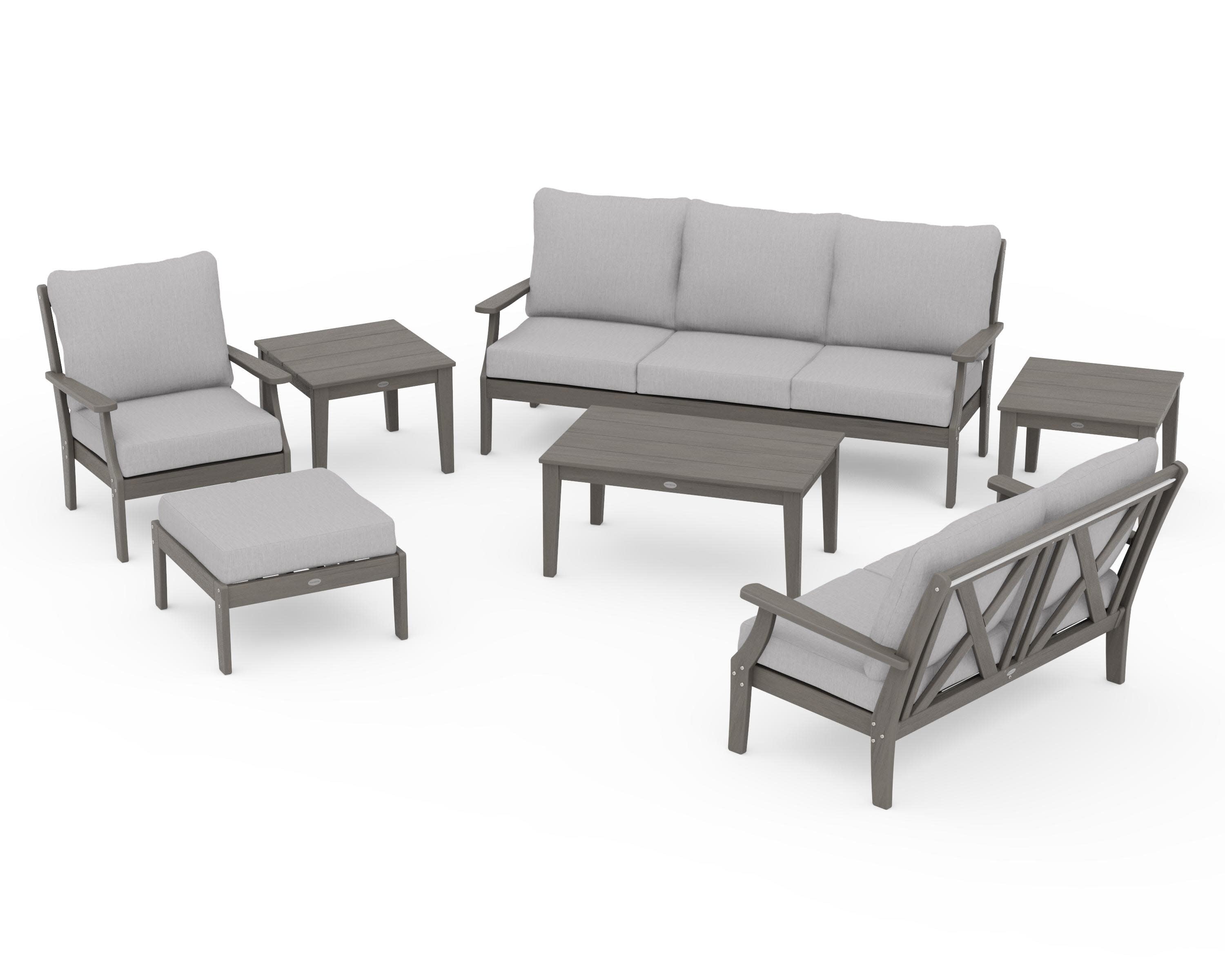 Braxton 7-Piece Deep Seating Set in Driftwood / Granite