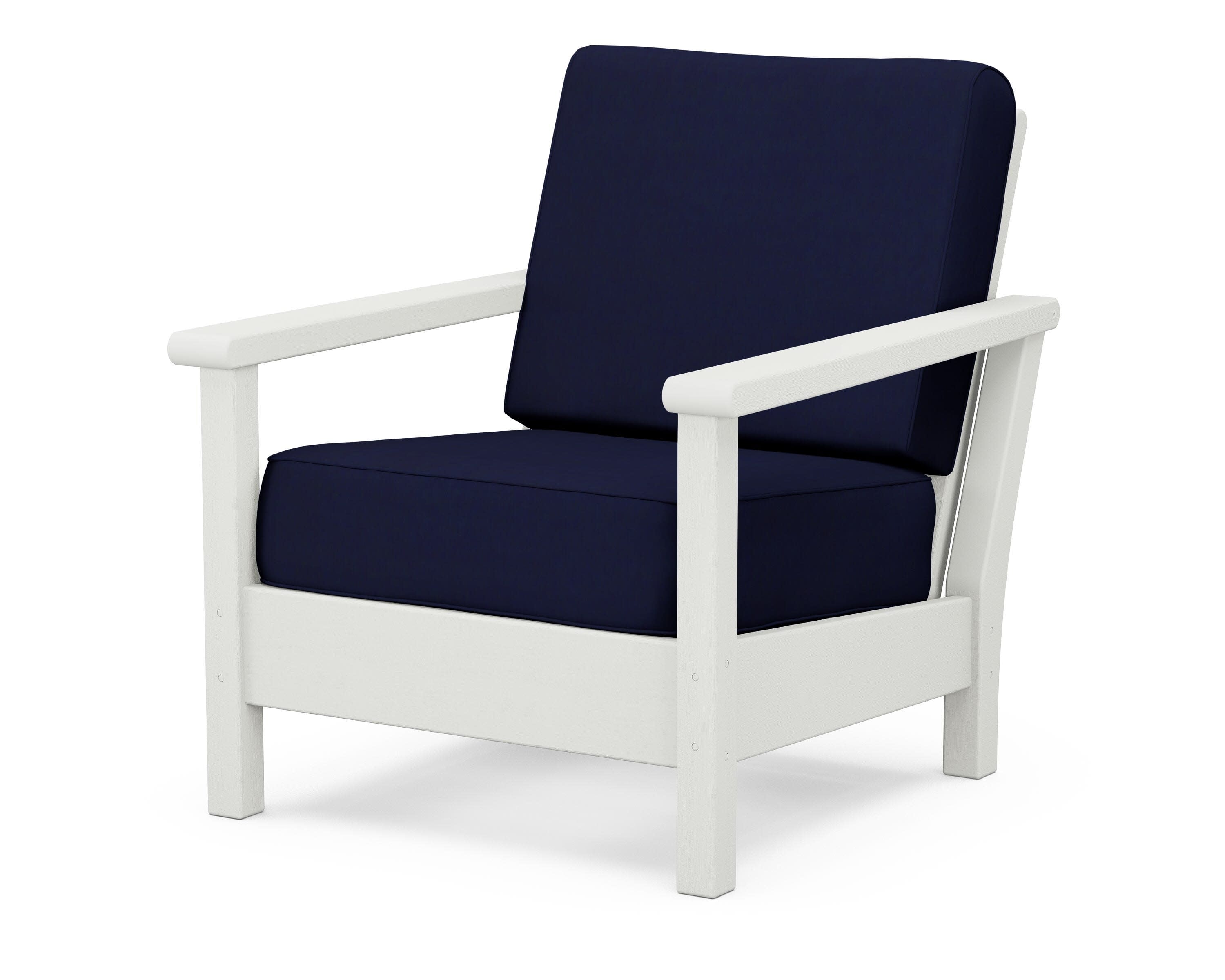 Harbour Deep Seating Chair in Vintage White / Navy
