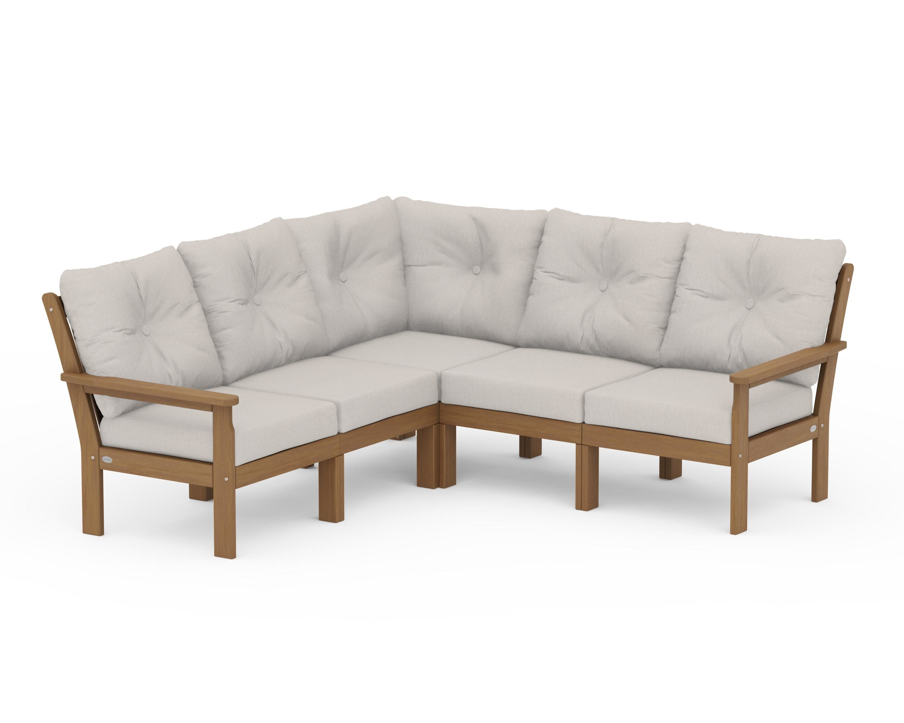 Vineyard 5-Piece Sectional in Natural / Cast Ash