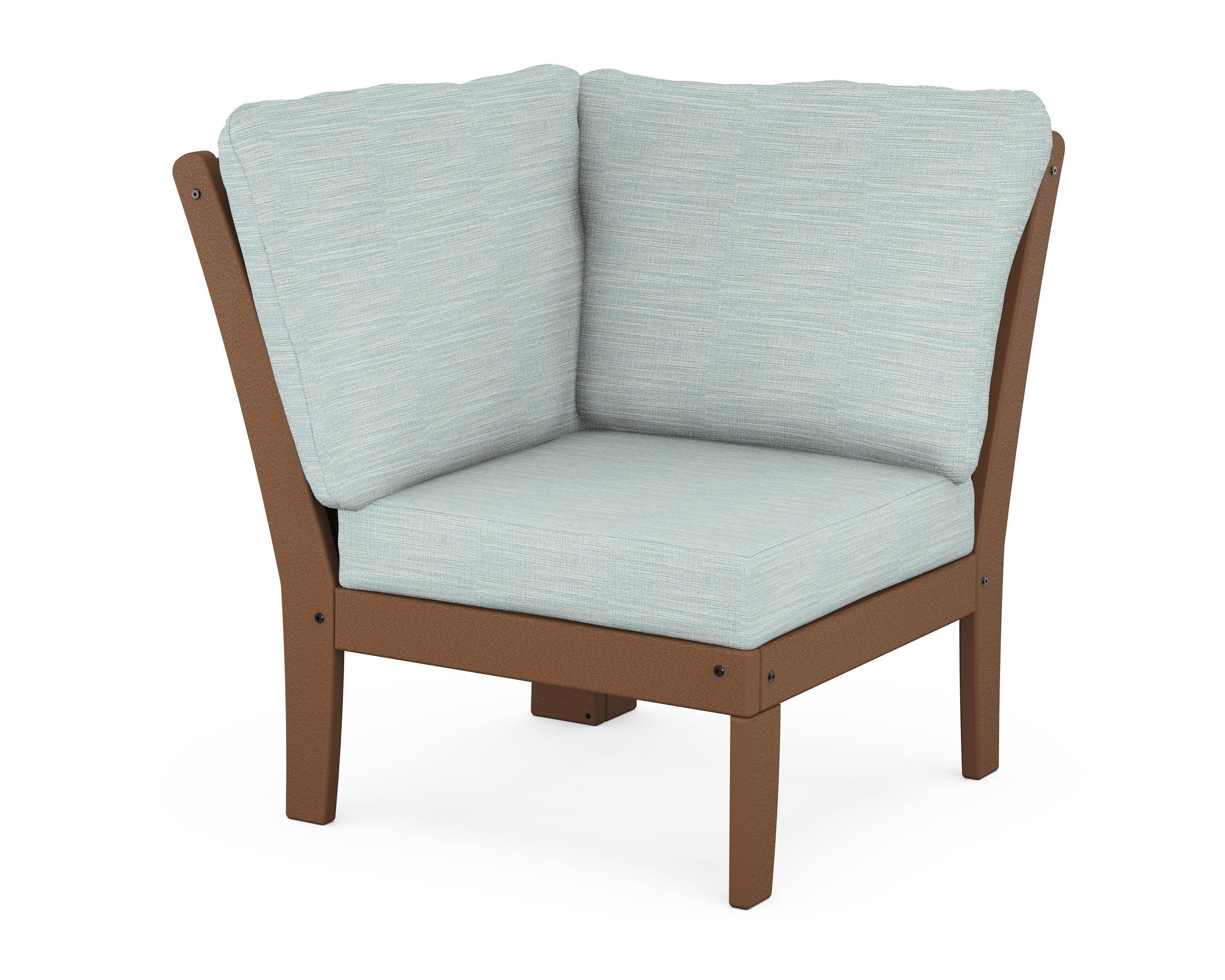 Braxton Modular Corner Chair in Teak / Soothe Mist