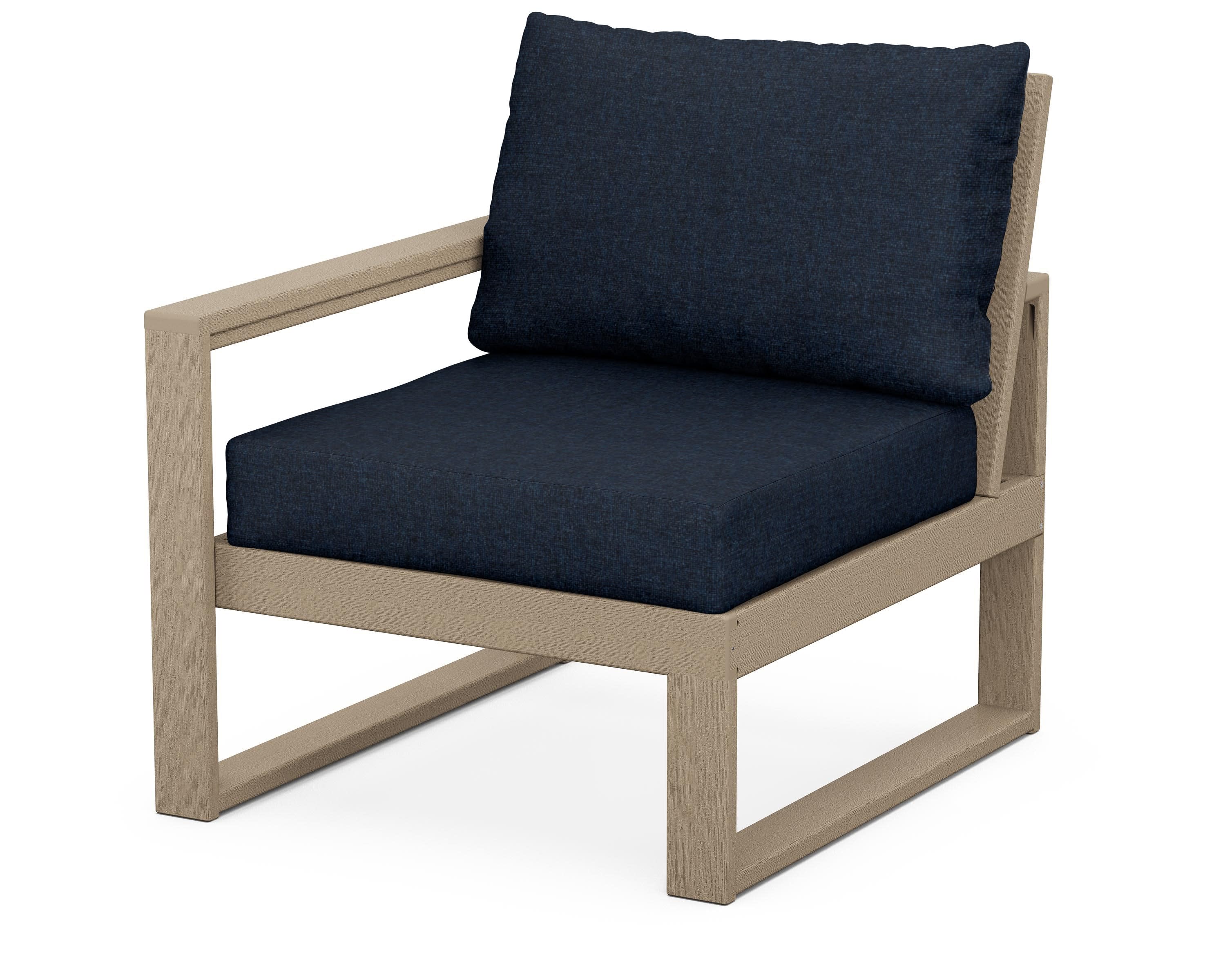 EDGE Modular Left Arm Chair in Vintage Sahara / Marine Indigo