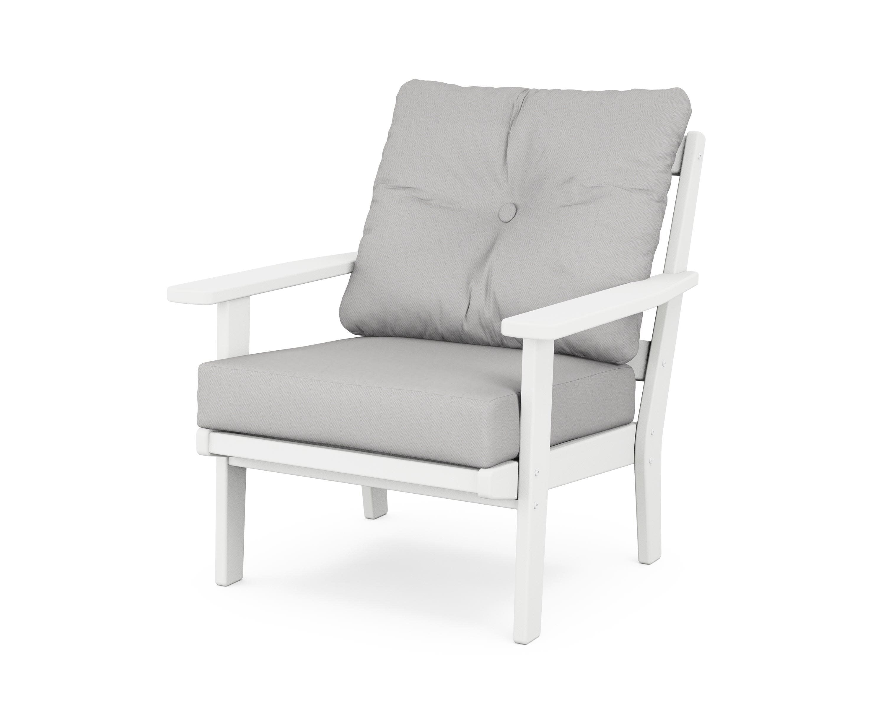 Oxford Deep Seating Chair in White / Diamond in the Rough