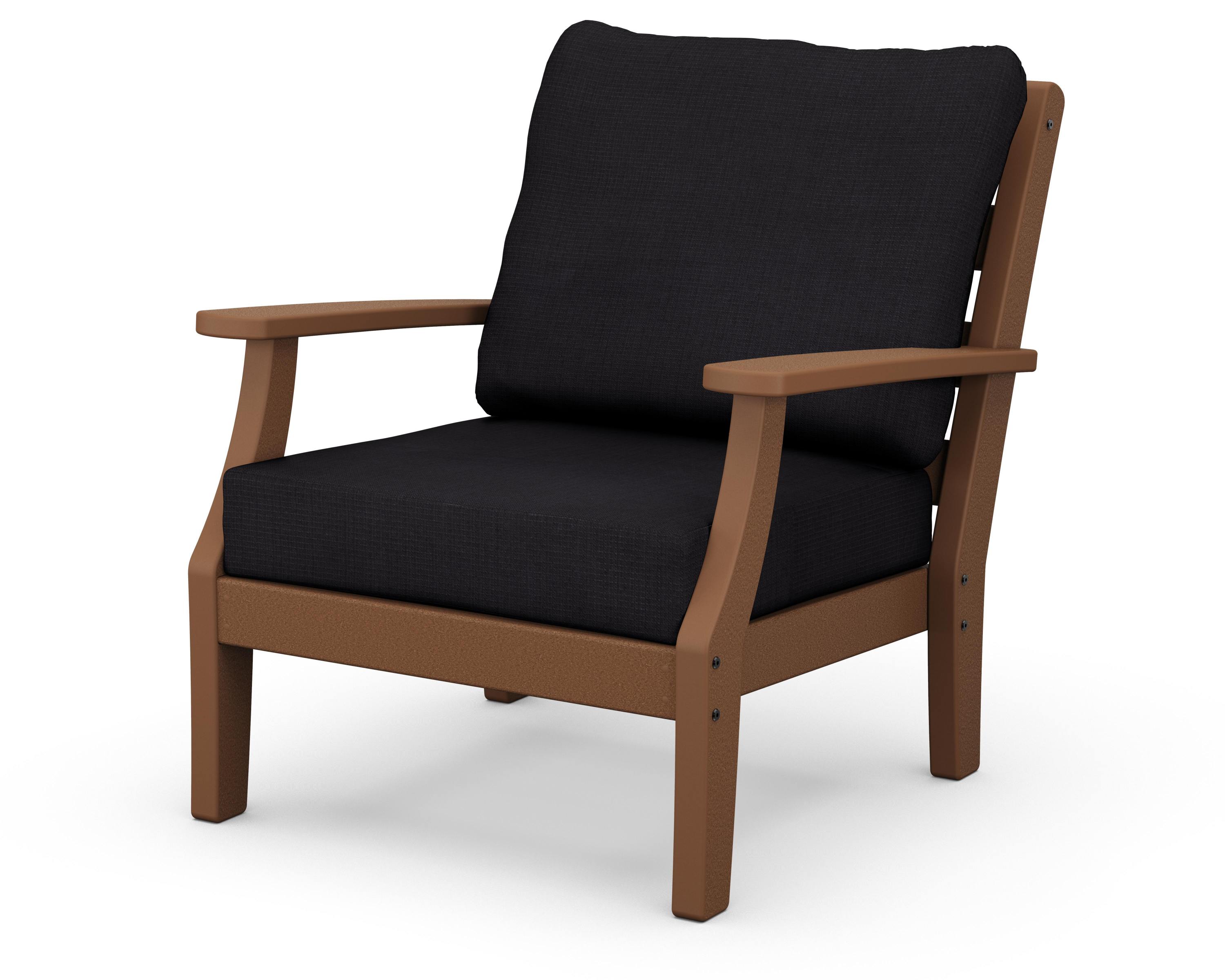 Chesapeake Deep Seating Chair in Teak / Midnight Linen