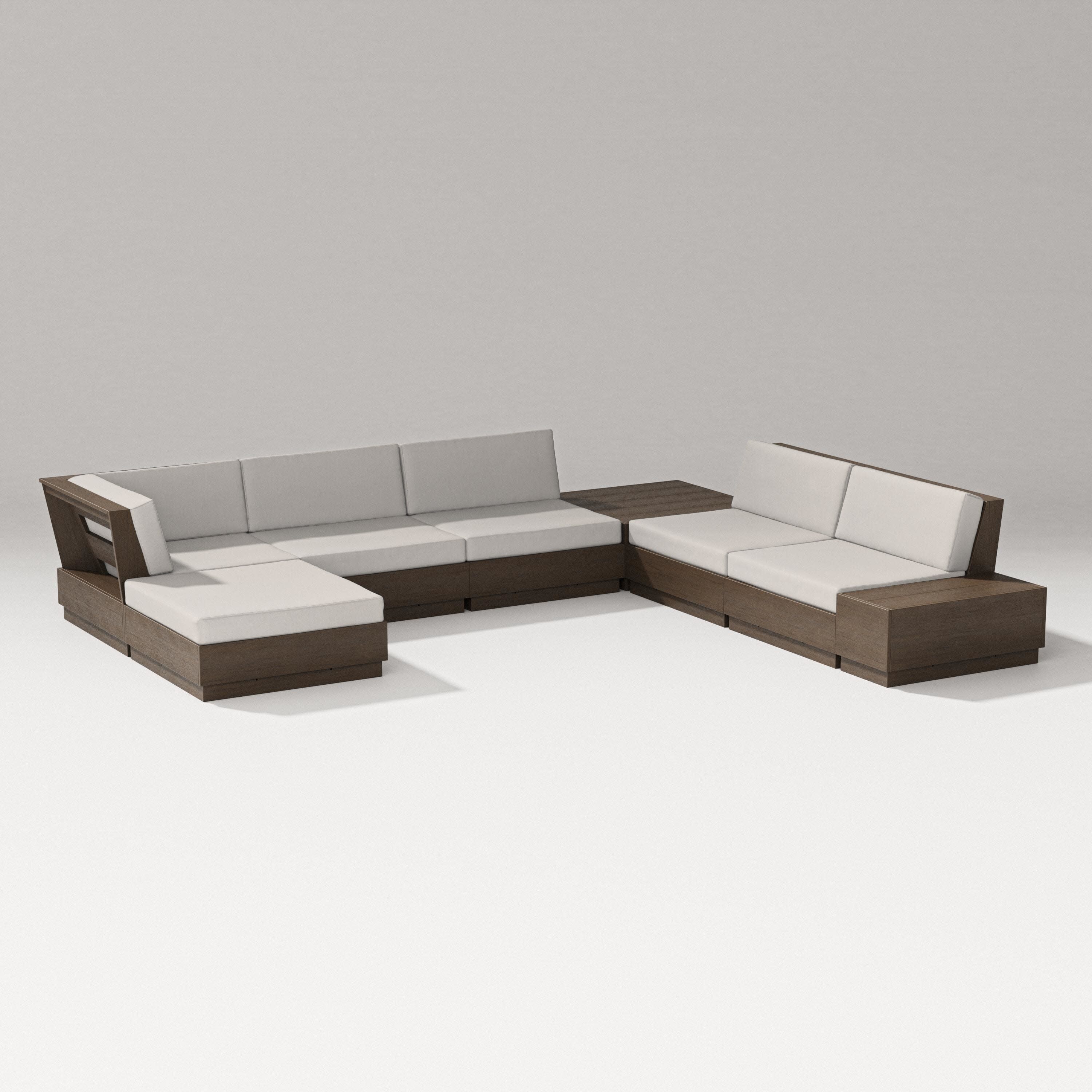 Elevate 8-Piece Corner Sectional in Kona / Cast Ash