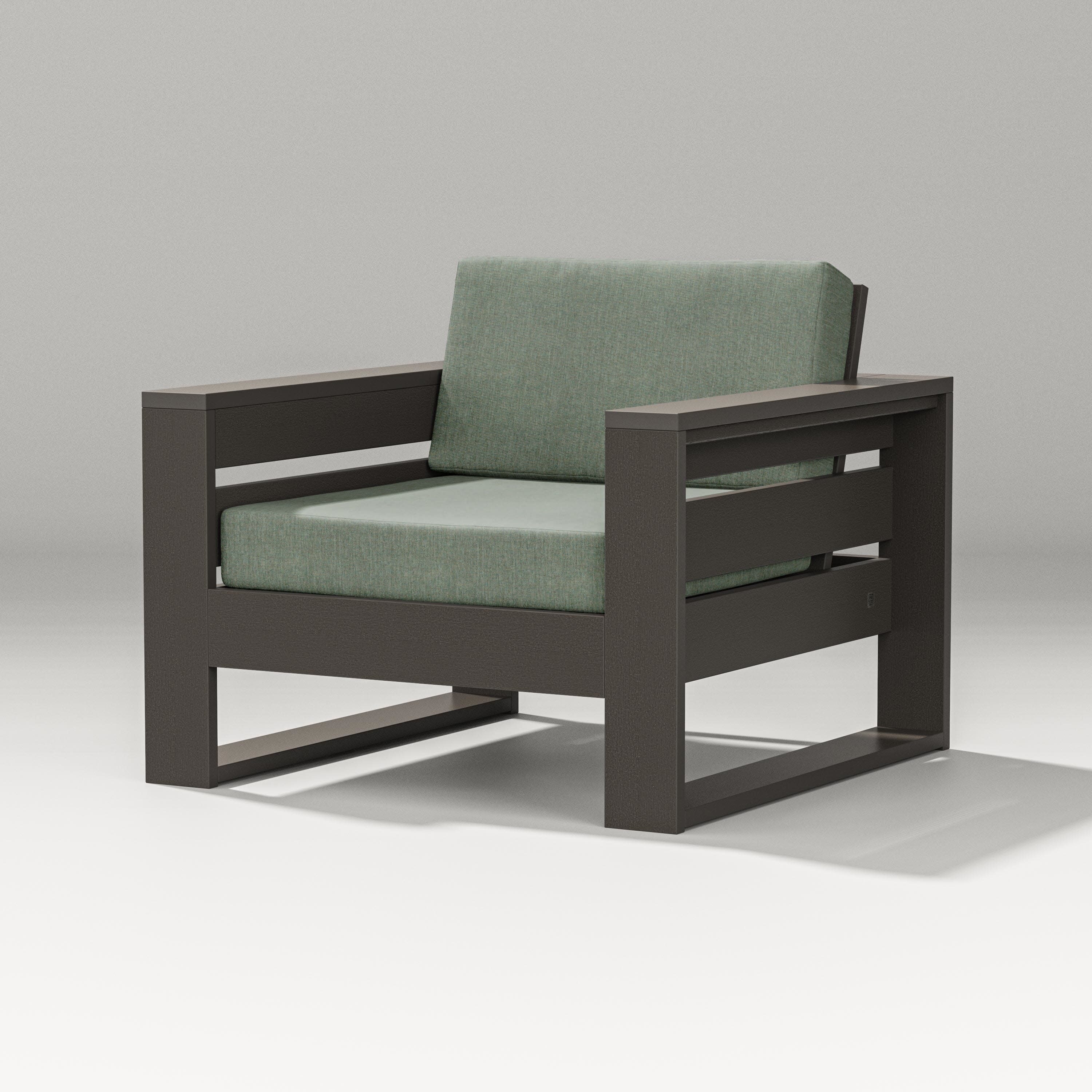 Latitude Lounge Chair in Vintage Coffee / Cast Sage