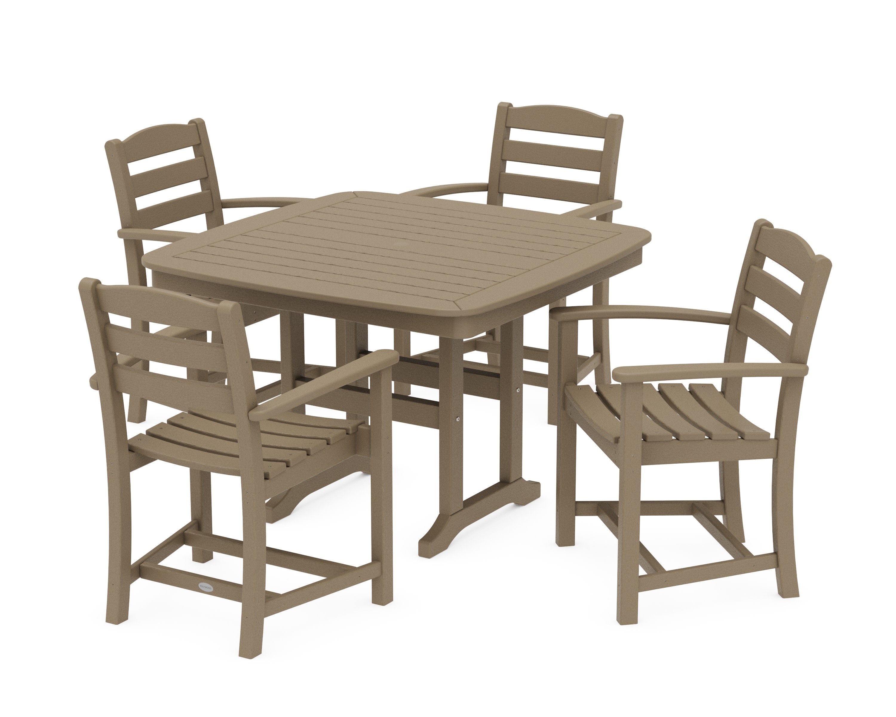 La Casa Caf 5-Piece Dining Set with Trestle Legs in Vintage Sahara
