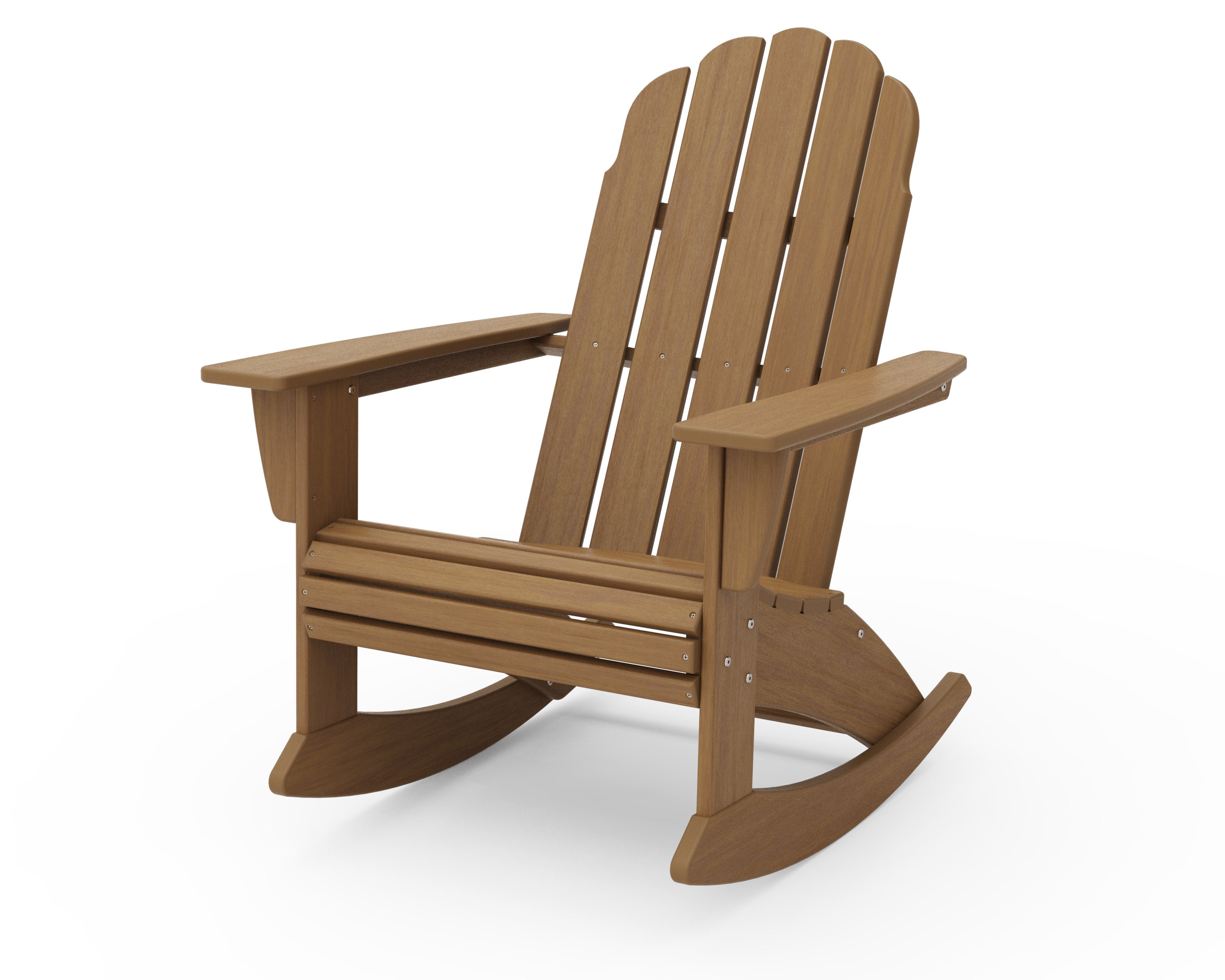 Vineyard Curveback Adirondack Rocking Chair in Natural
