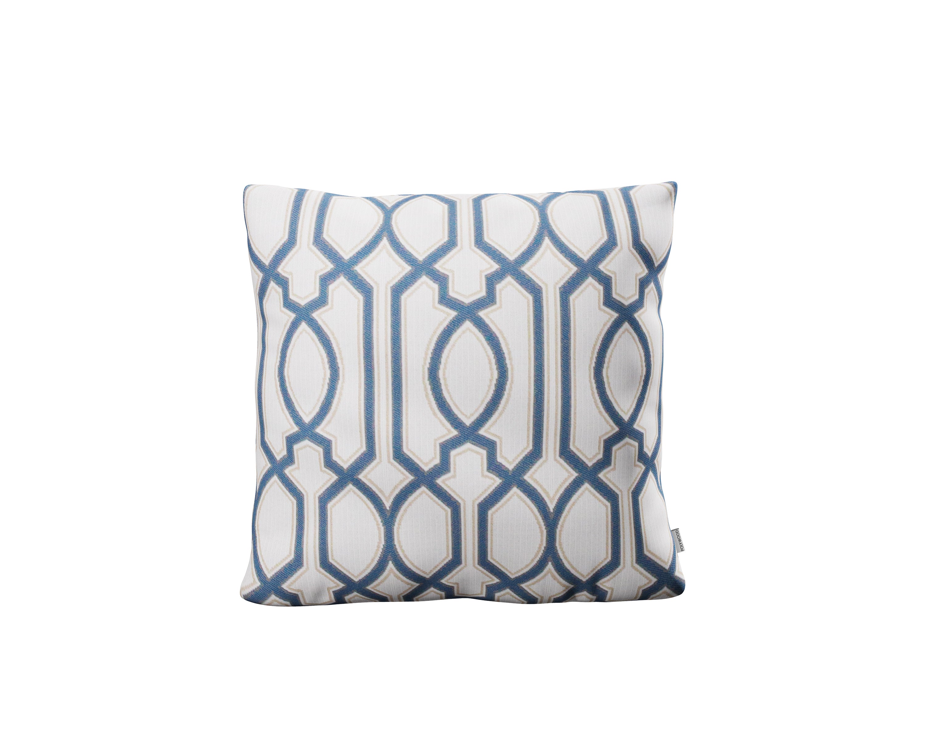 18" Outdoor Throw Pillow in Chelsey Trellis Cobalt