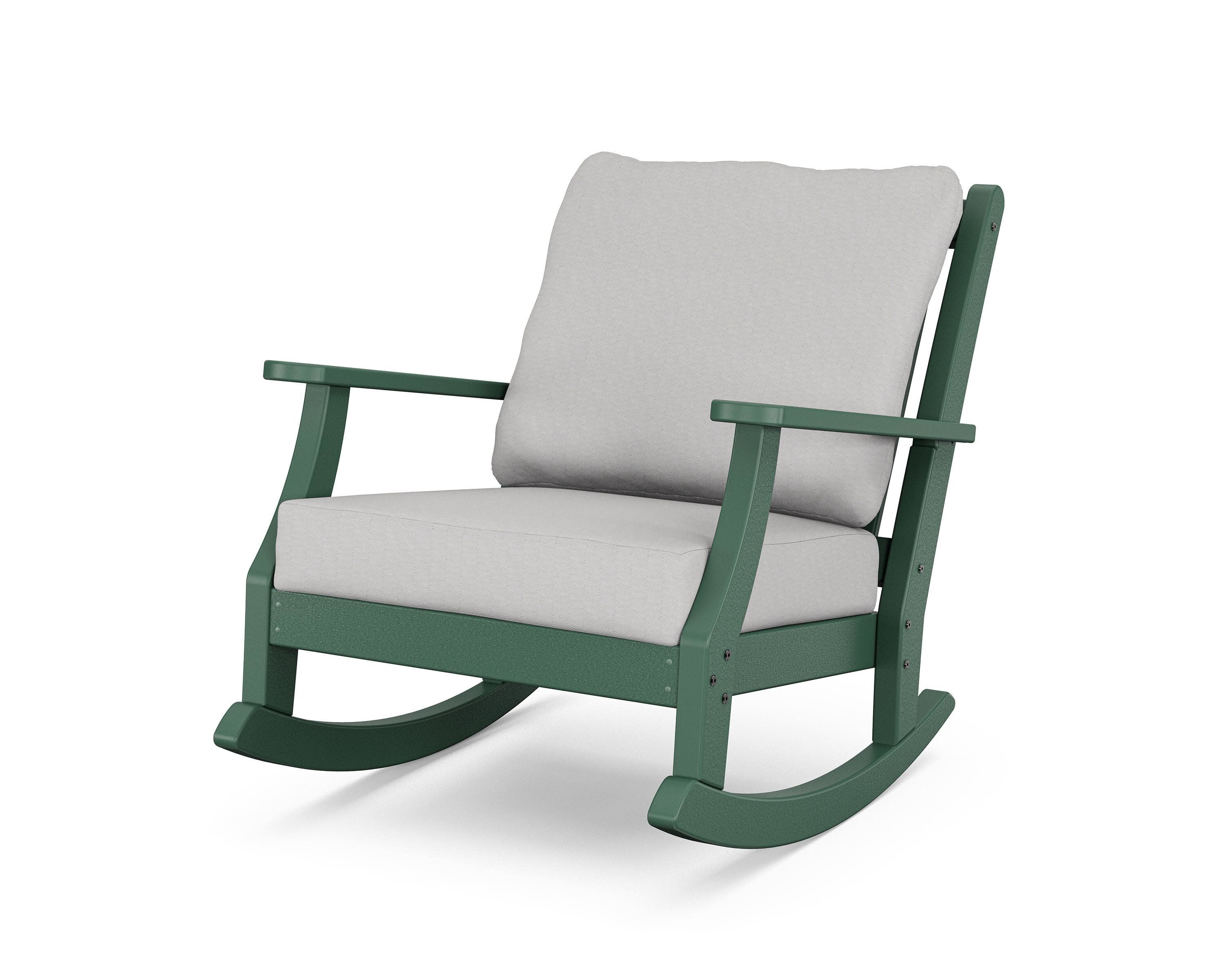 Wovendale Deep Seating Rocking Chair in Green / Diamond in the Rough