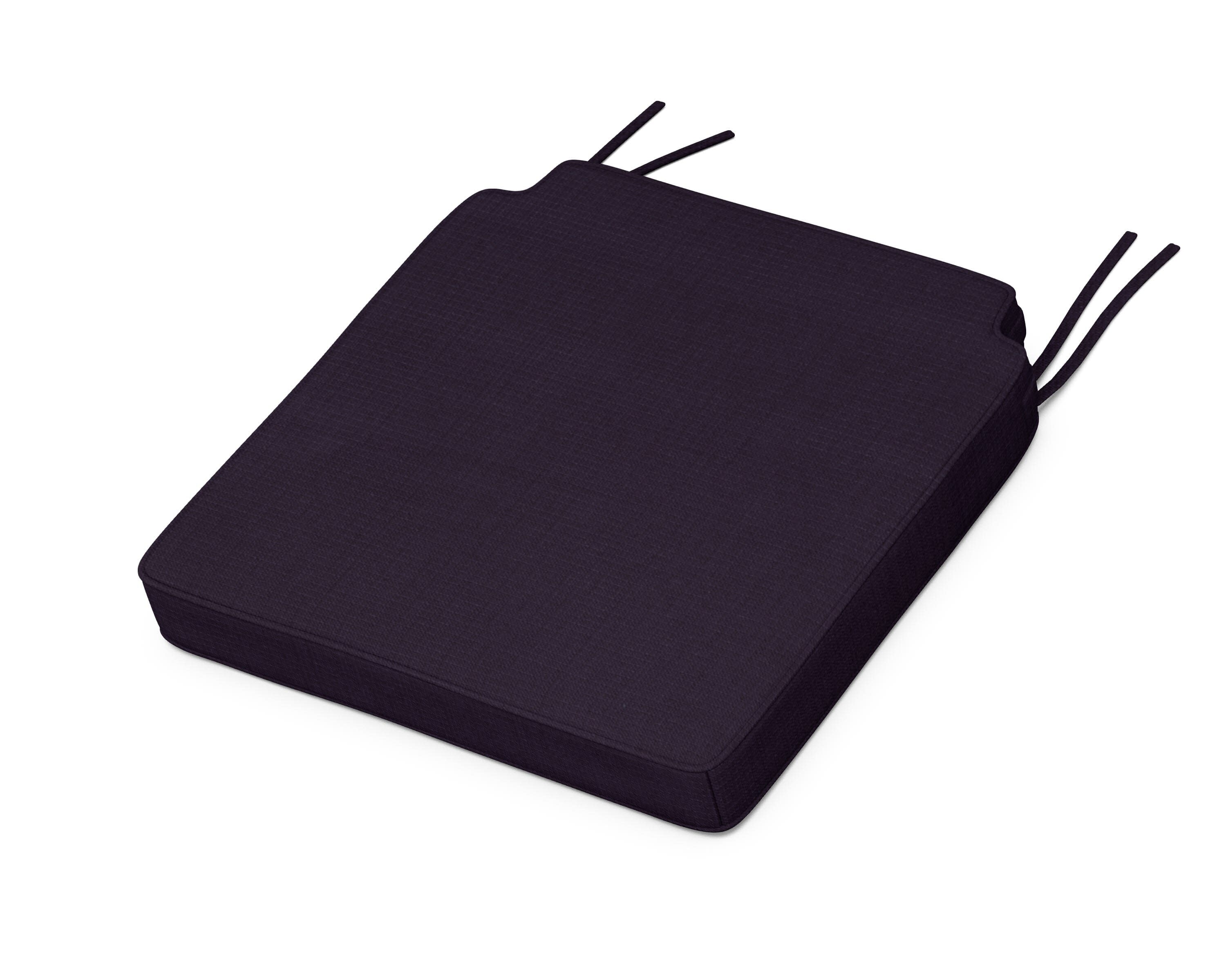 Acadia Dining Side Seat Cushion in Navy Linen