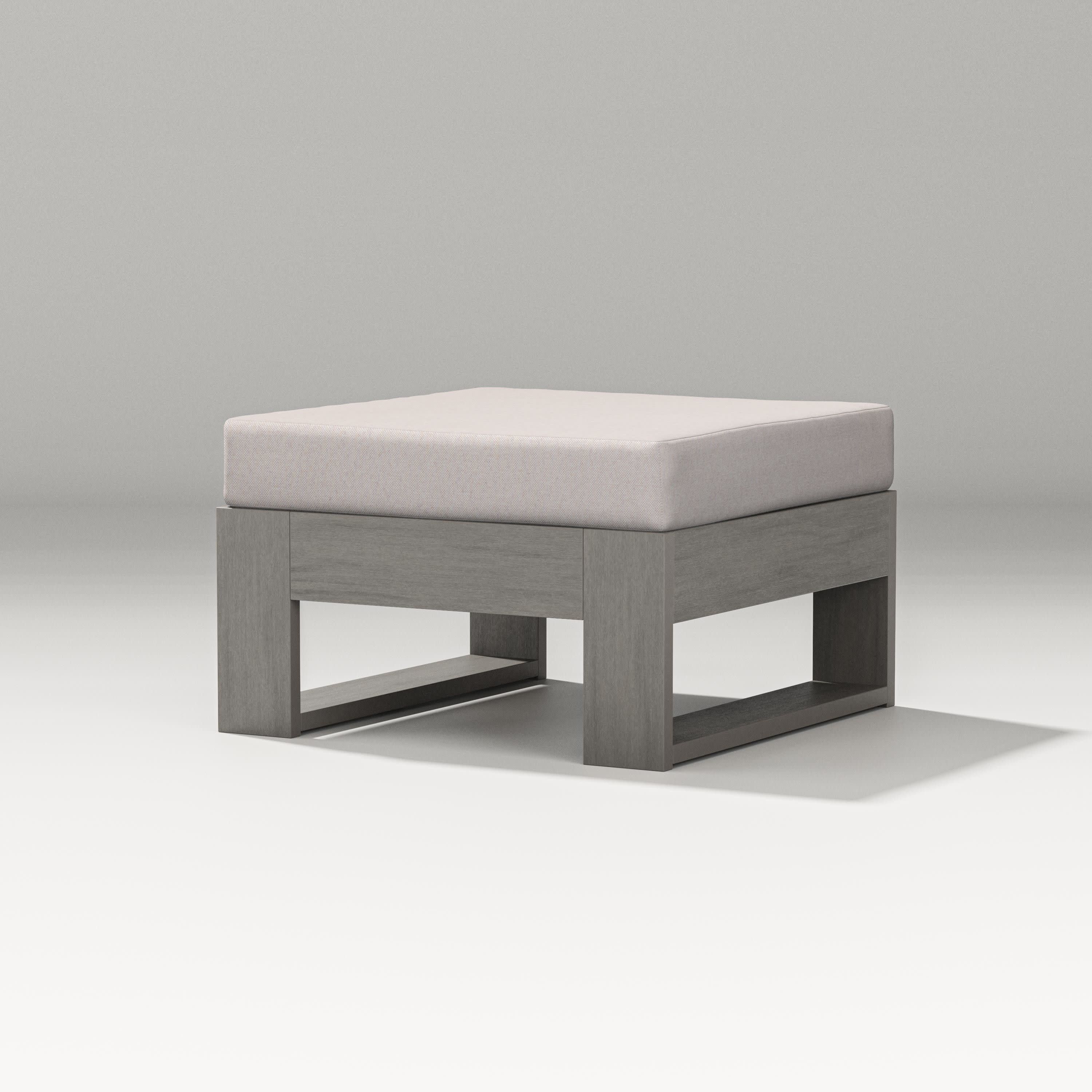 Latitude Lounge Ottoman in Driftwood / Dune Burlap