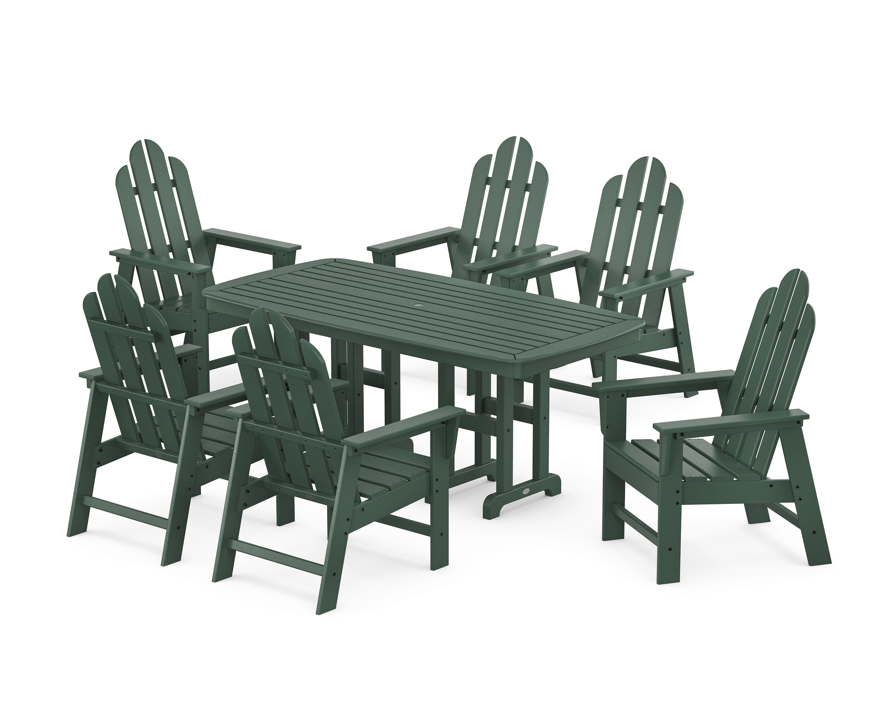 Long Island 7-Piece Dining Set in Green
