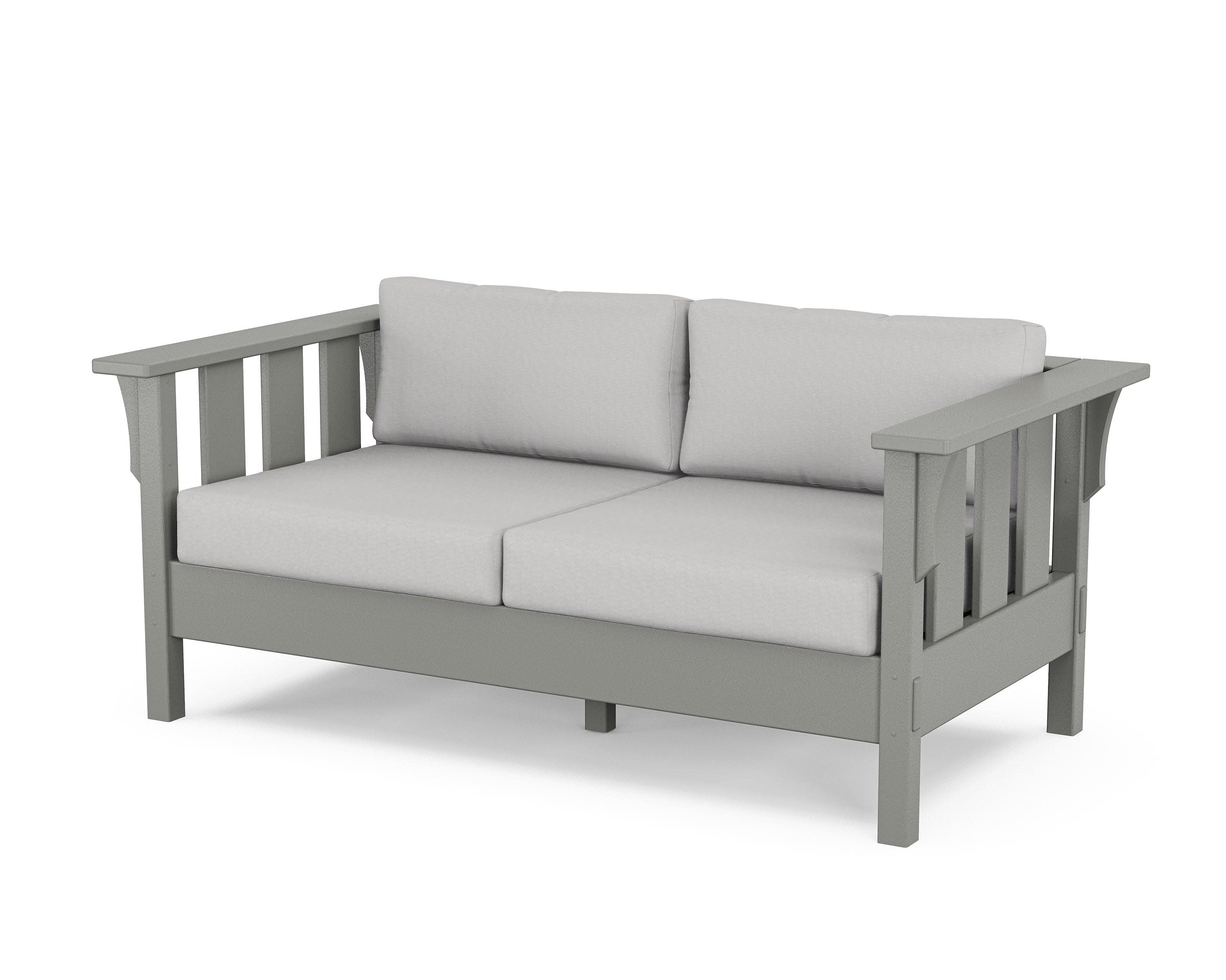 Acadia Deep Seating Loveseat in Slate Grey / Diamond in the Rough