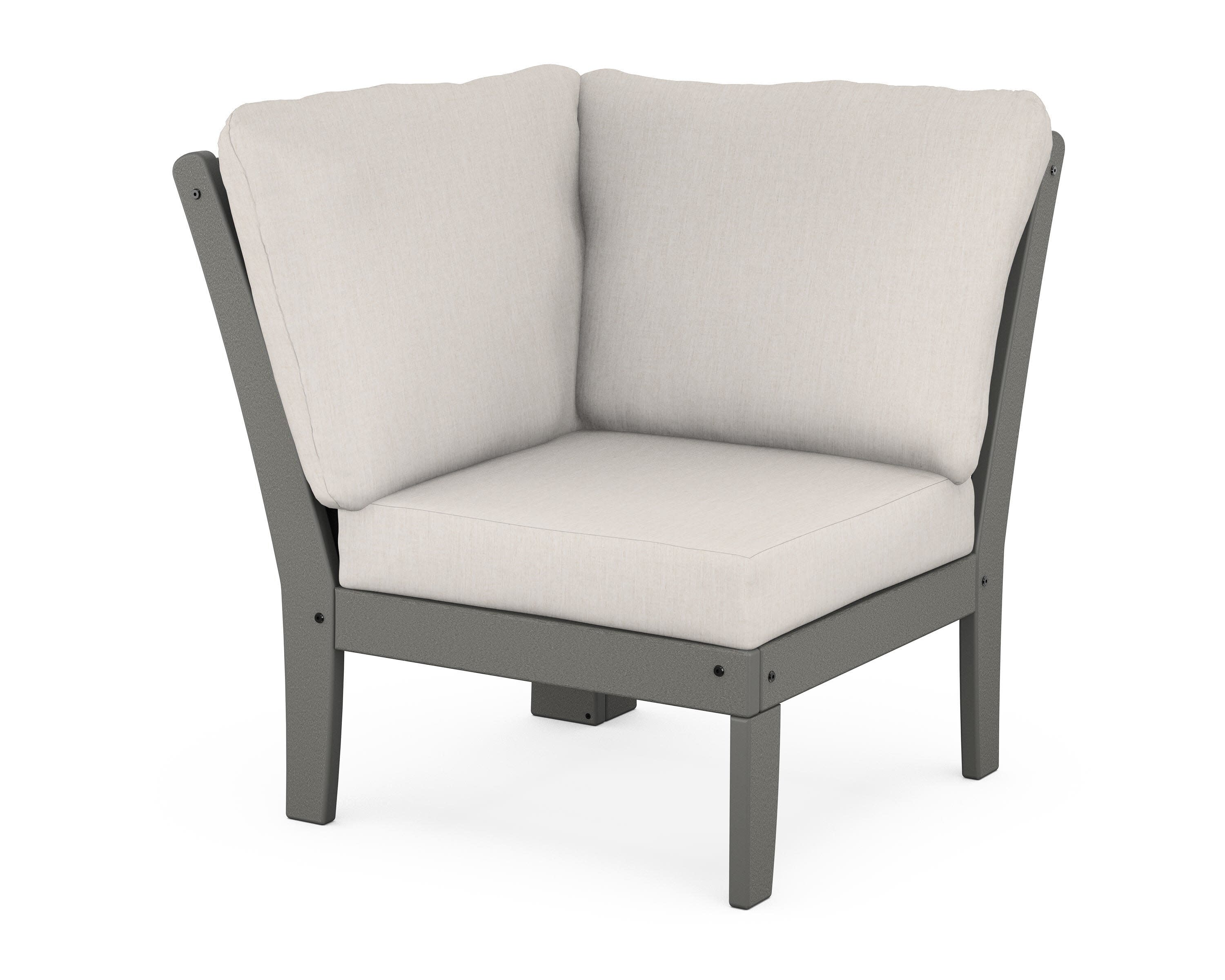 Braxton Modular Corner Chair in Slate Grey / Cast Ash