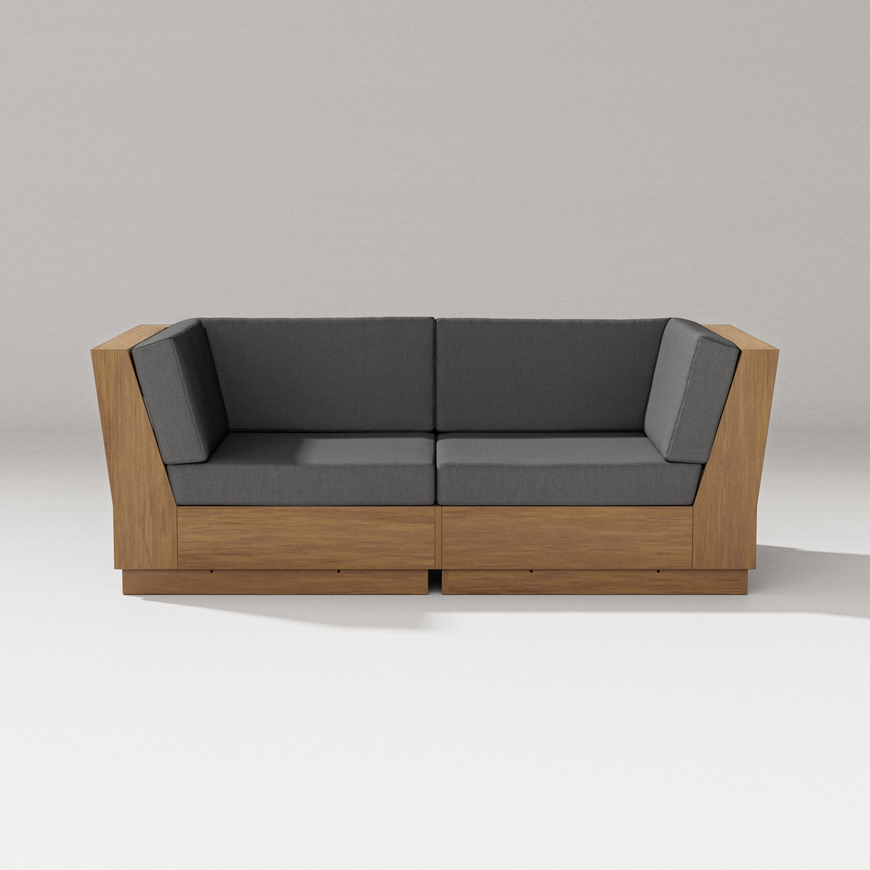 Elevate Loveseat Sectional in Natural / Spectrum Carbon