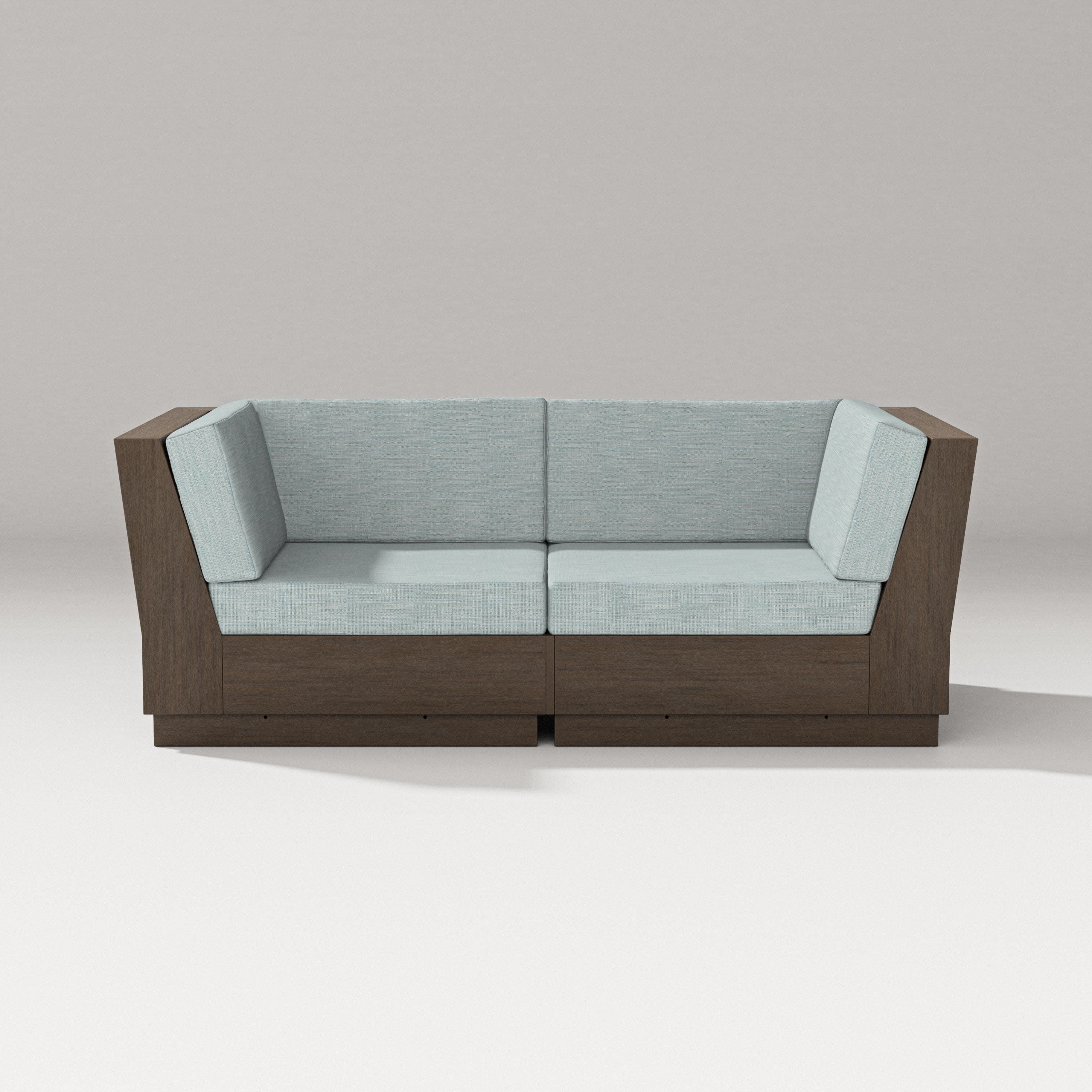 Elevate Loveseat Sectional in Kona / Soothe Mist