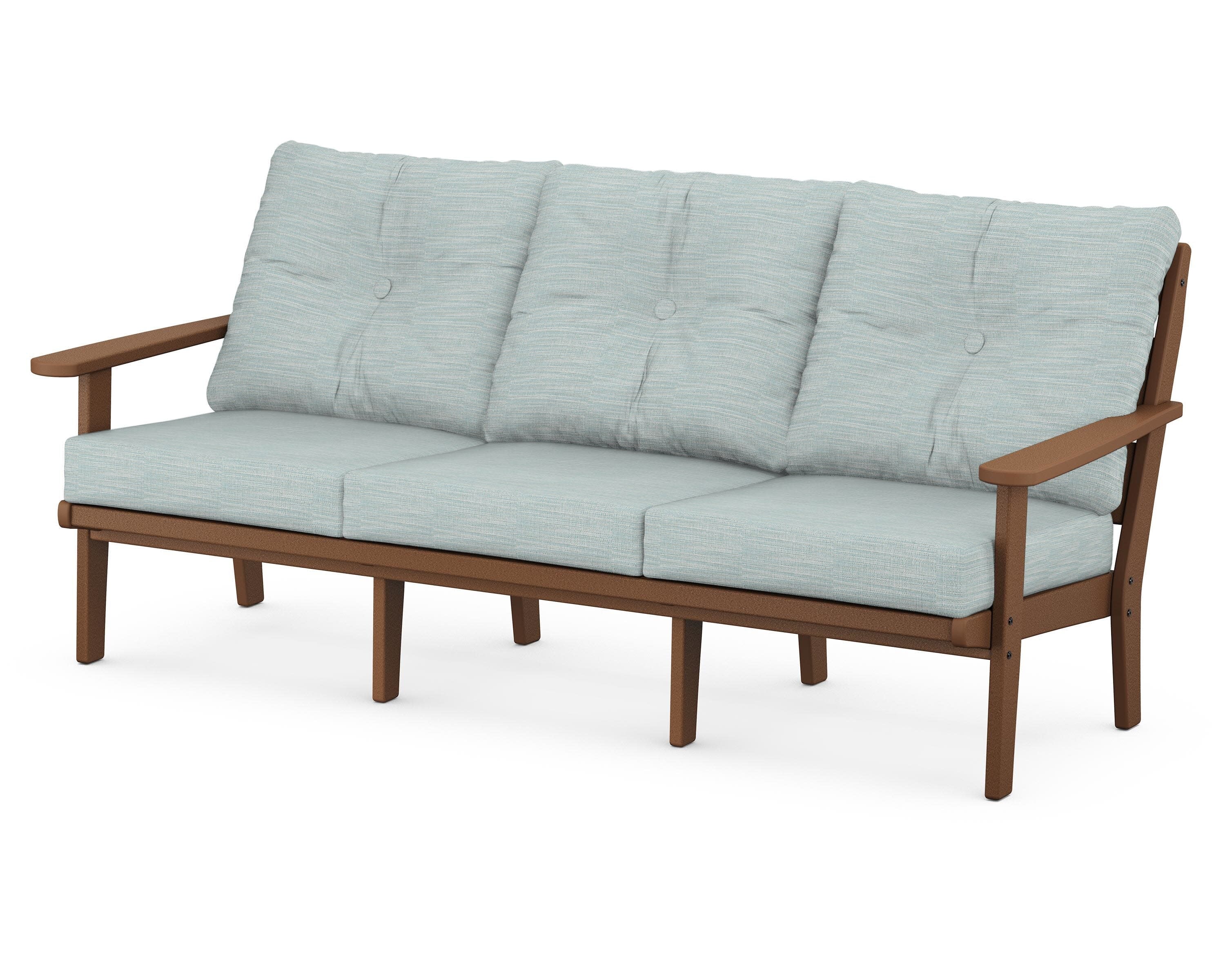 Lakeside Deep Seating Sofa in Teak / Soothe Mist