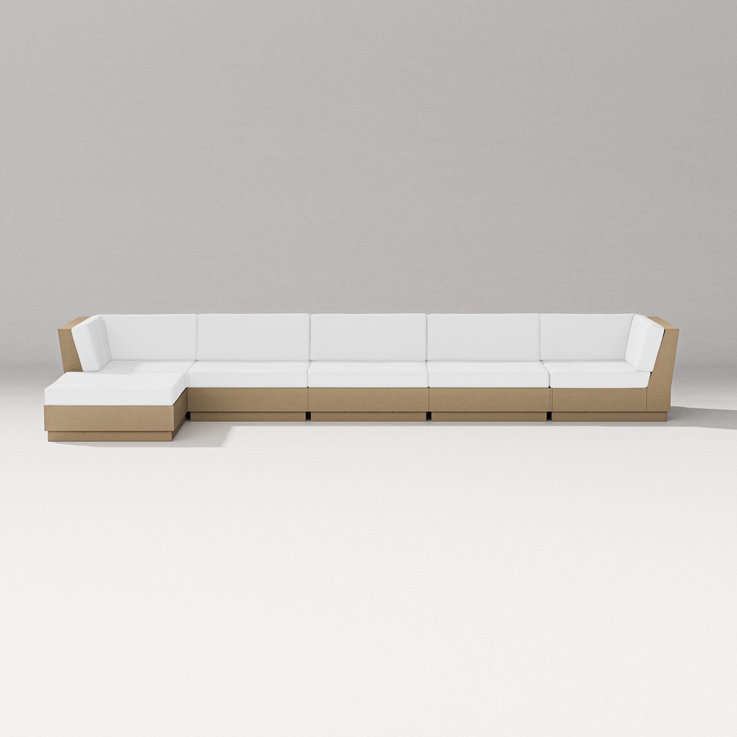 Elevate 6-Piece Chaise Sectional in Vintage Sahara / Natural