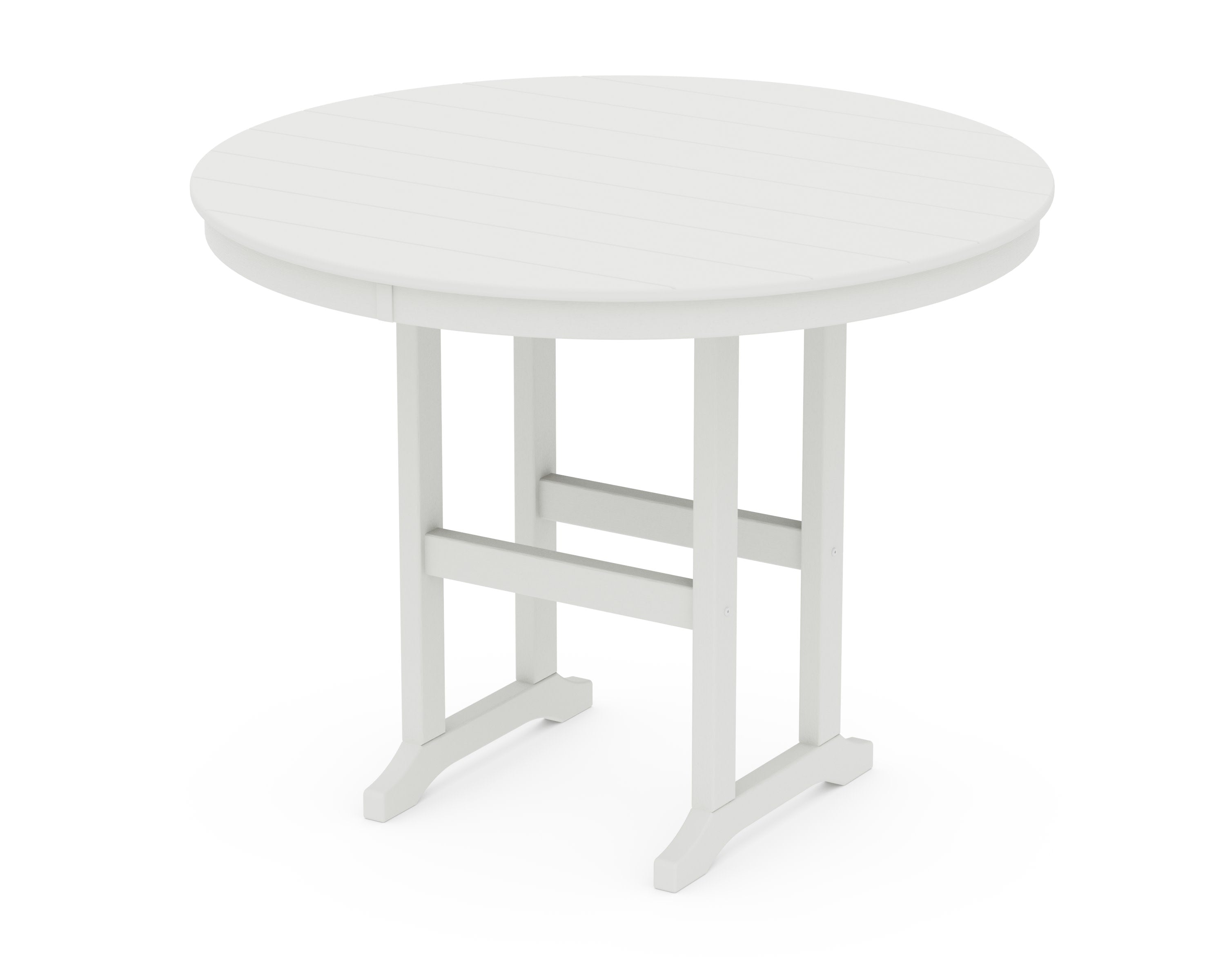 48" Round Farmhouse Counter Table in Vintage White