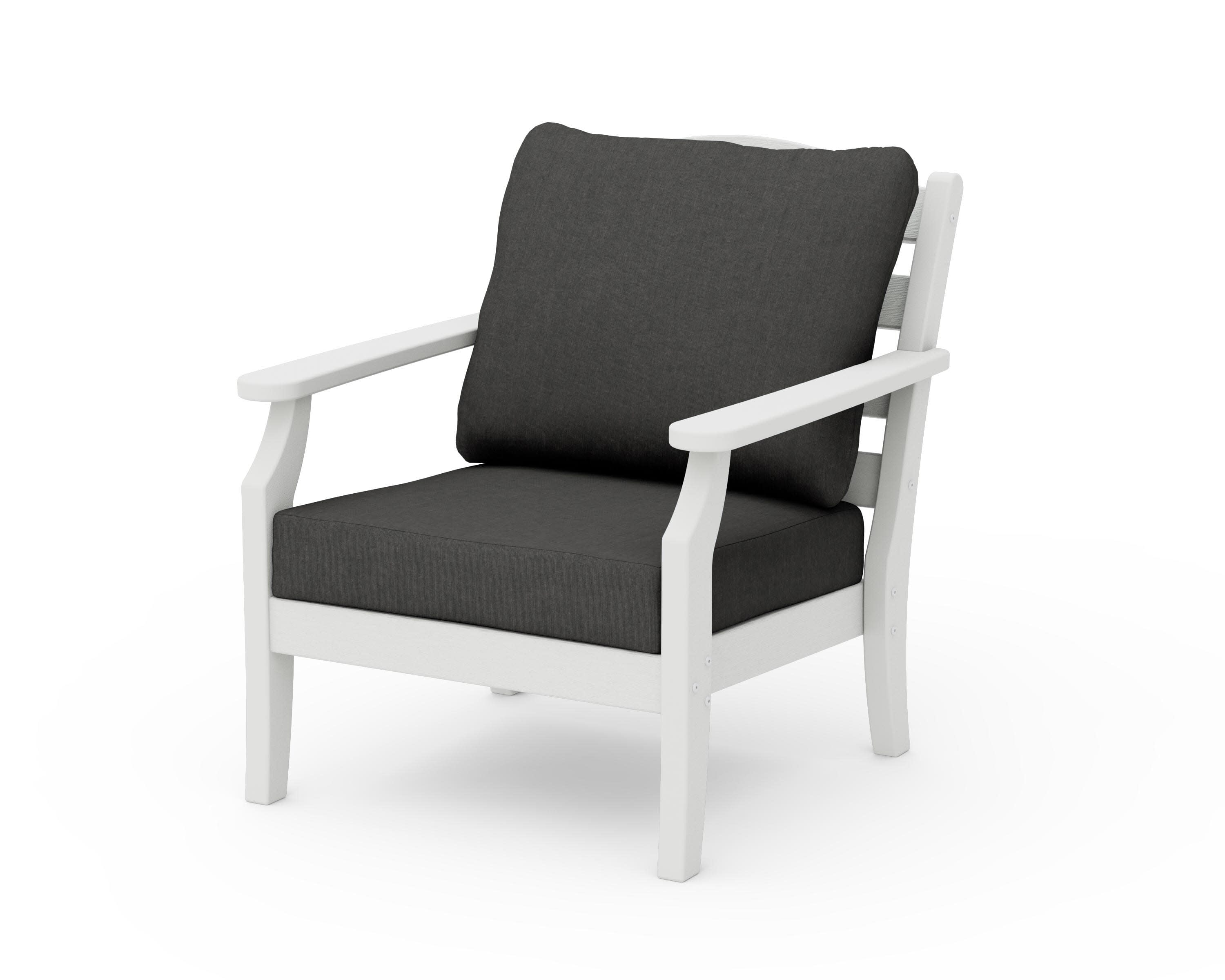 Savannah Deep Seating Chair in Vintage White / Spectrum Carbon